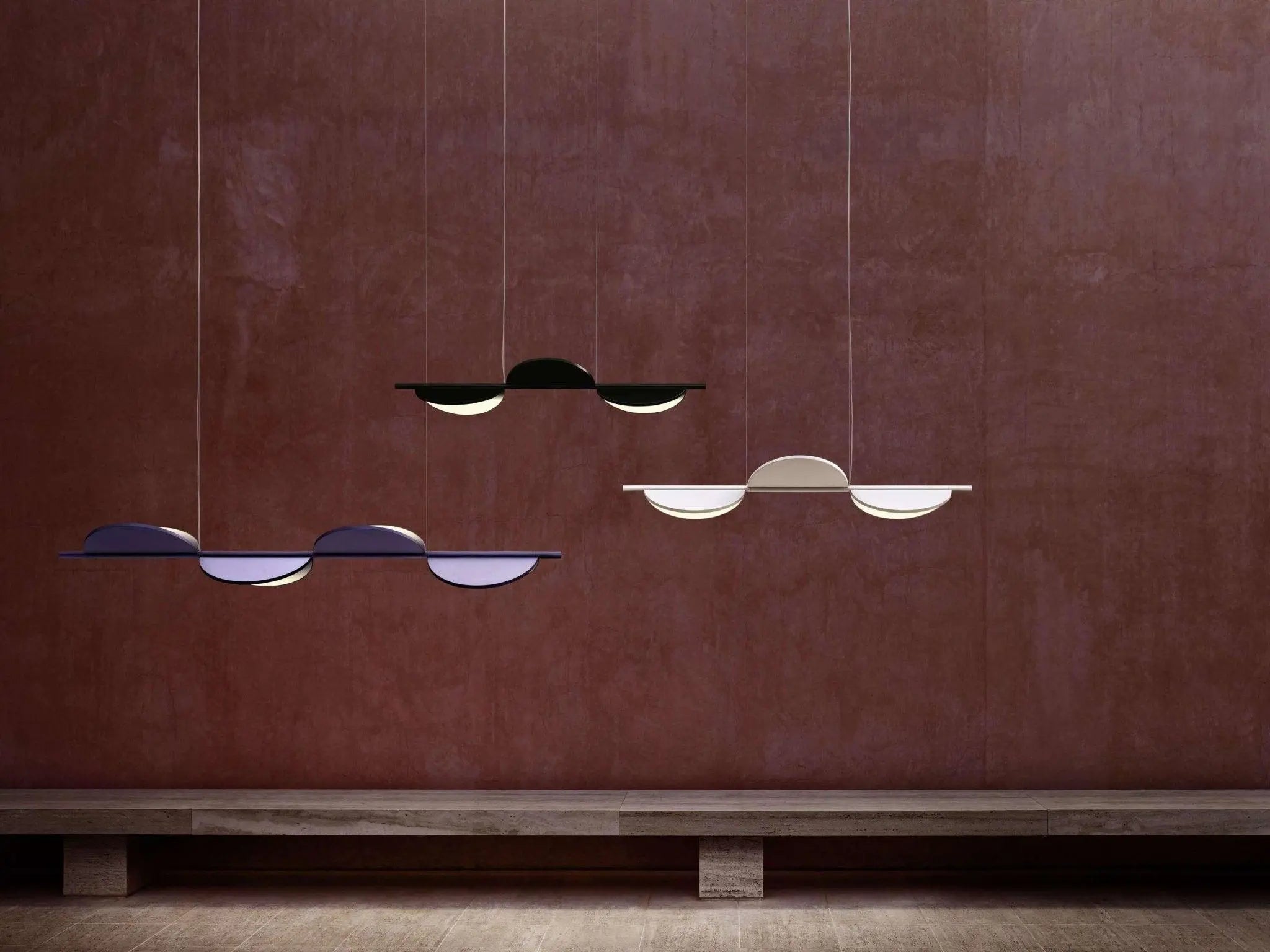 Lampa wisząca ALMENDRA LINEAR beżowy – Flos