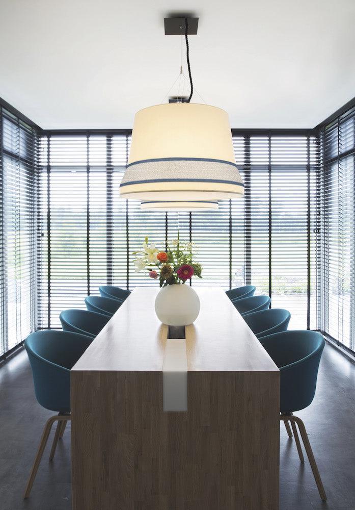 Lampa wisząca AUDREY biały z niebieskim wykończeniem Contardi Eye on Design