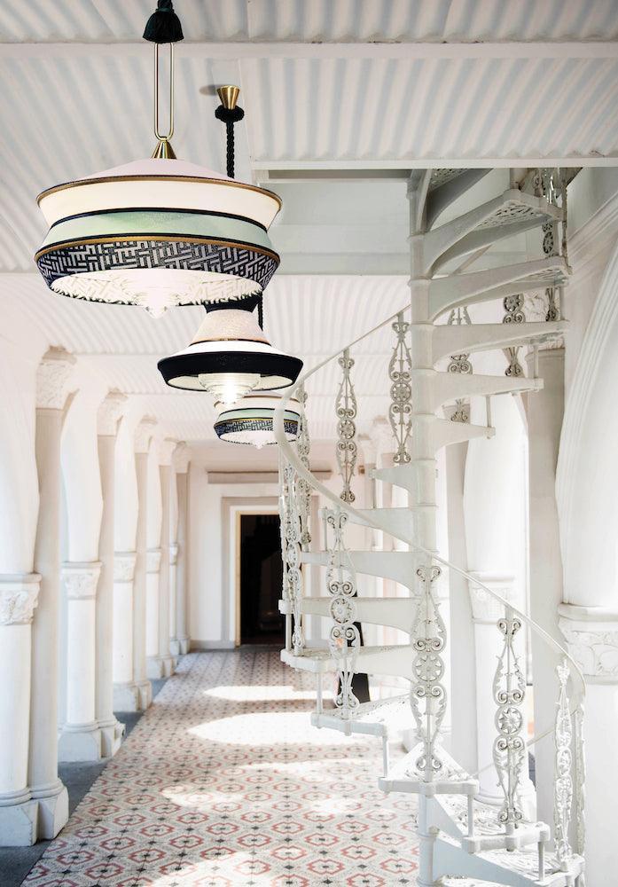 Lampa wisząca CALYPSO GUADALOUPE czarno-biały Contardi Eye on Design