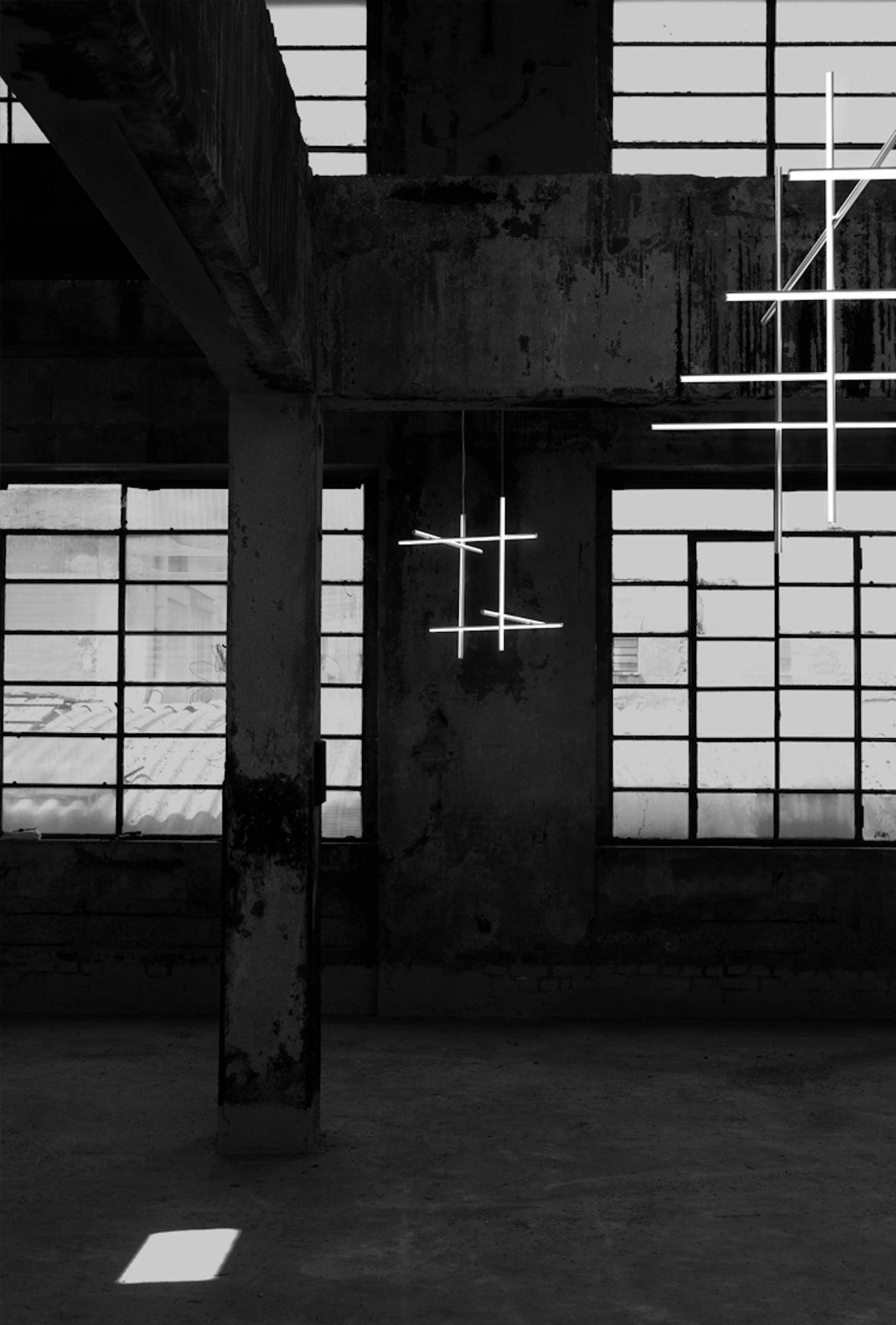 Lampa wisząca COORDINATES 4 srebrny – Flos