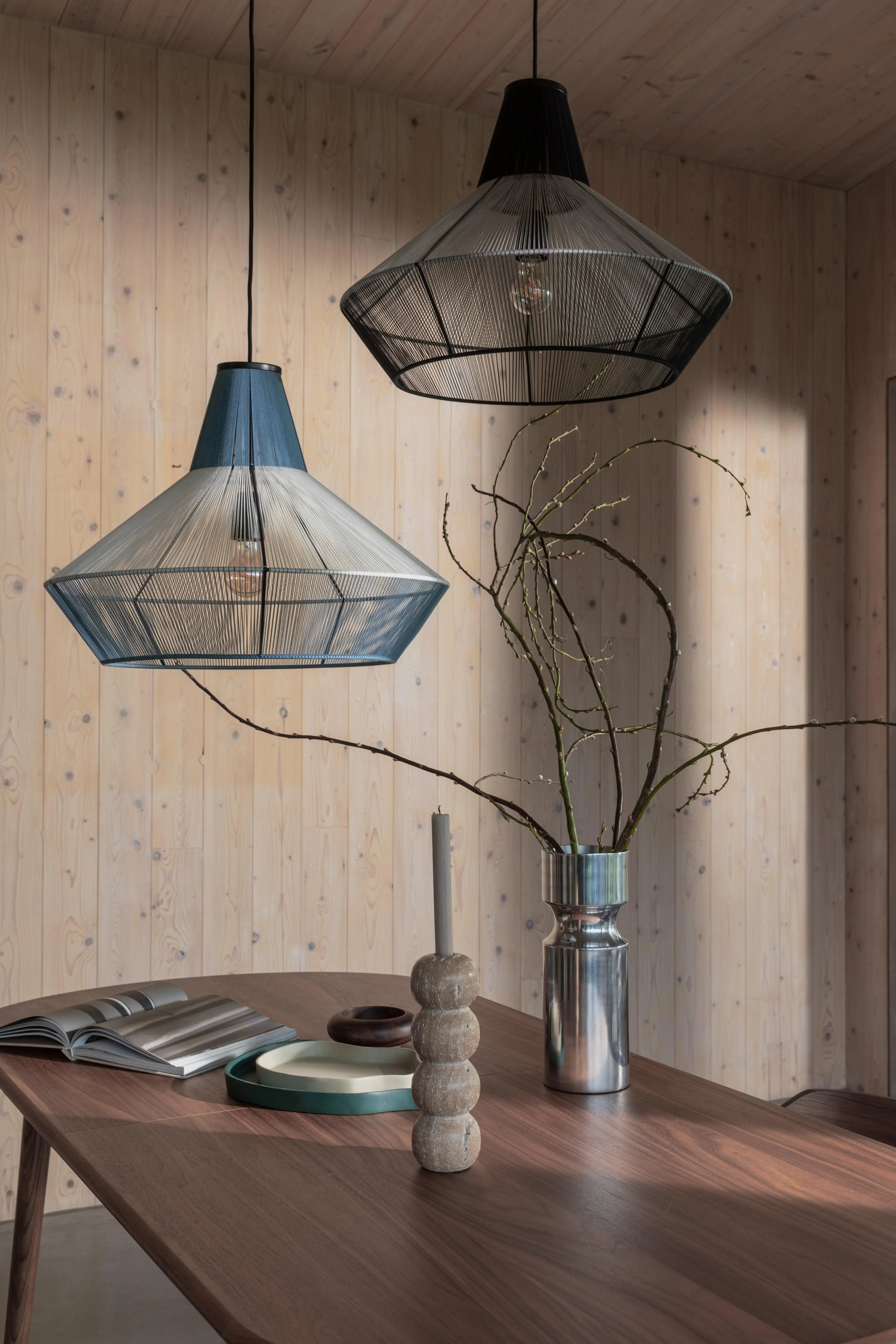 Lampa wisząca FAIRY szary – bawełna