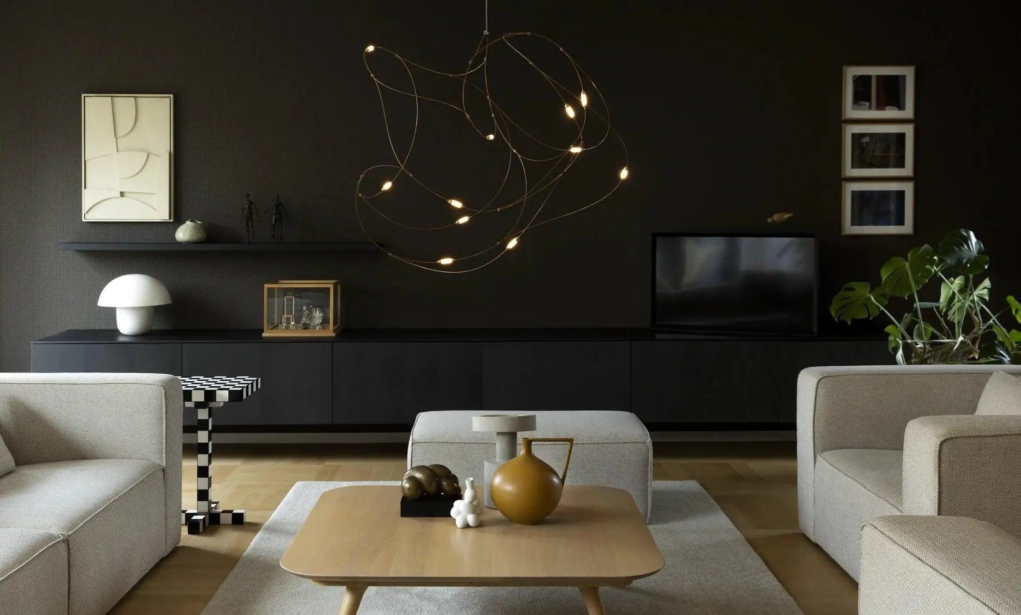 Lampa wisząca FLOCK OF LIGHT mosiądz – Moooi