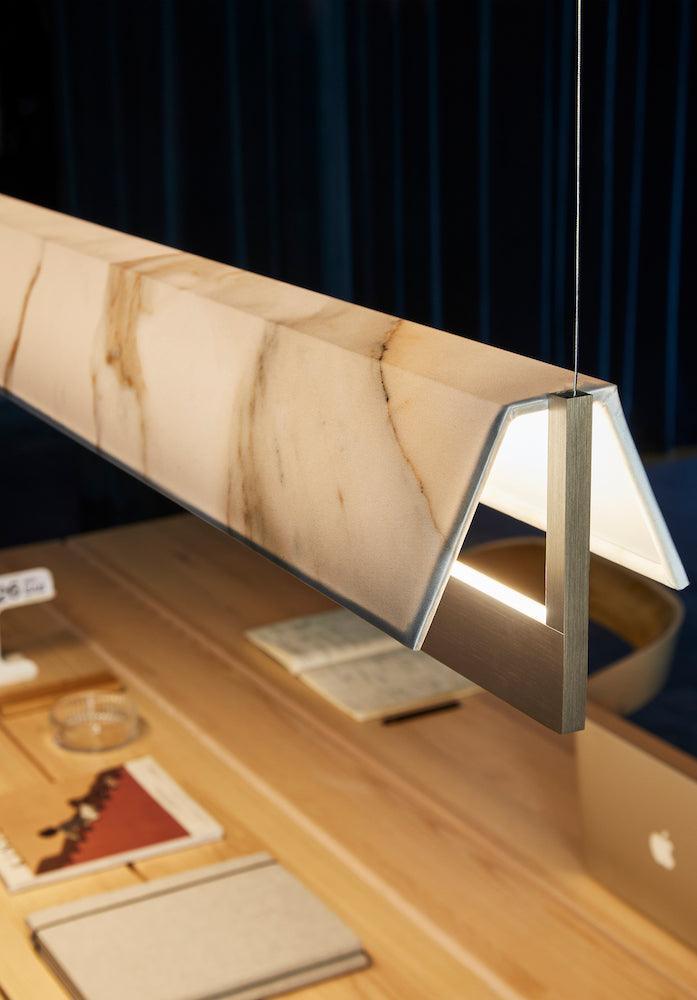 Lampa wisząca FLY satynowy złoty z efektem marmuru Contardi Eye on Design