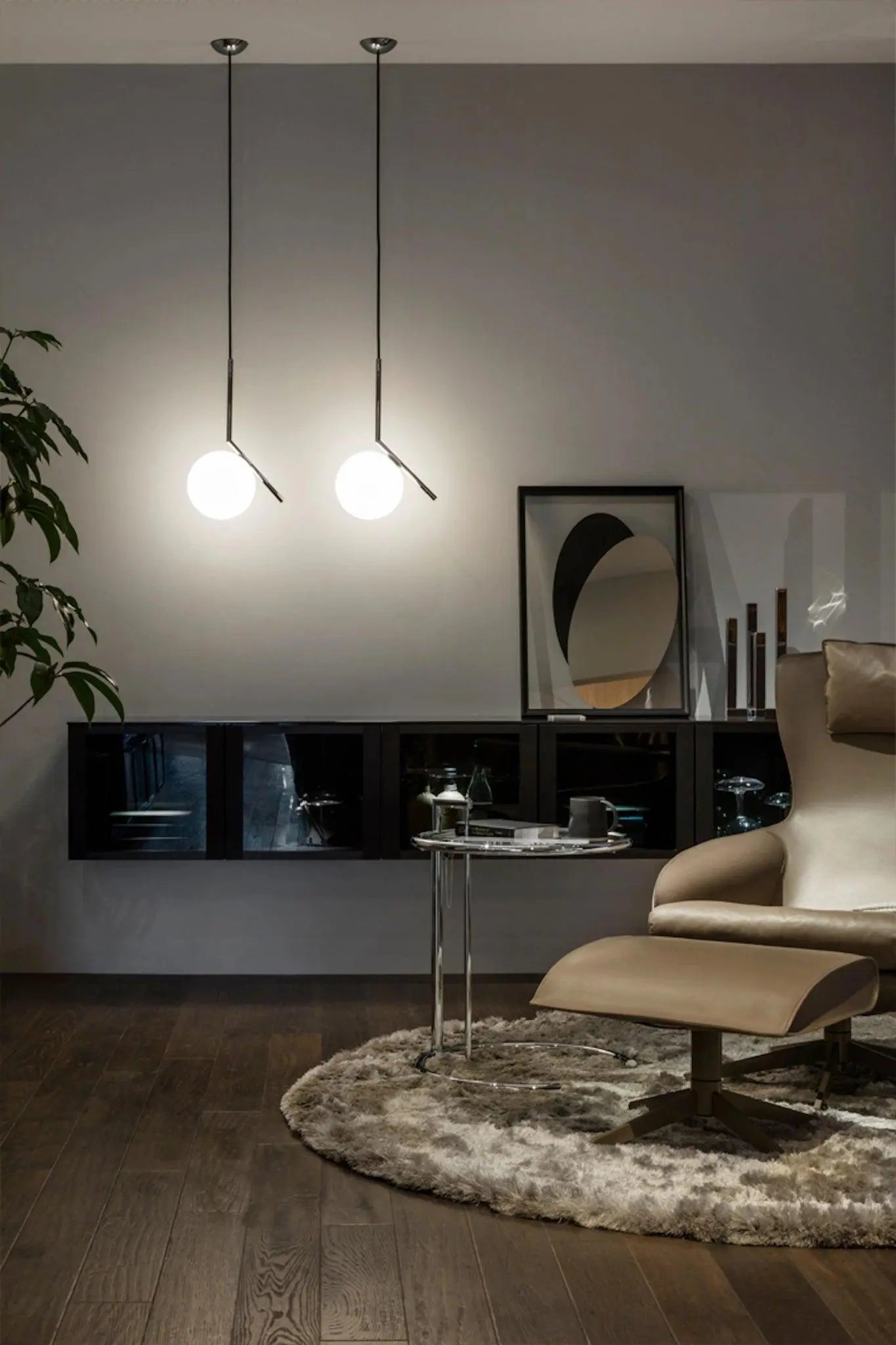 Lampa wisząca IC LIGHTS chromowany – Flos