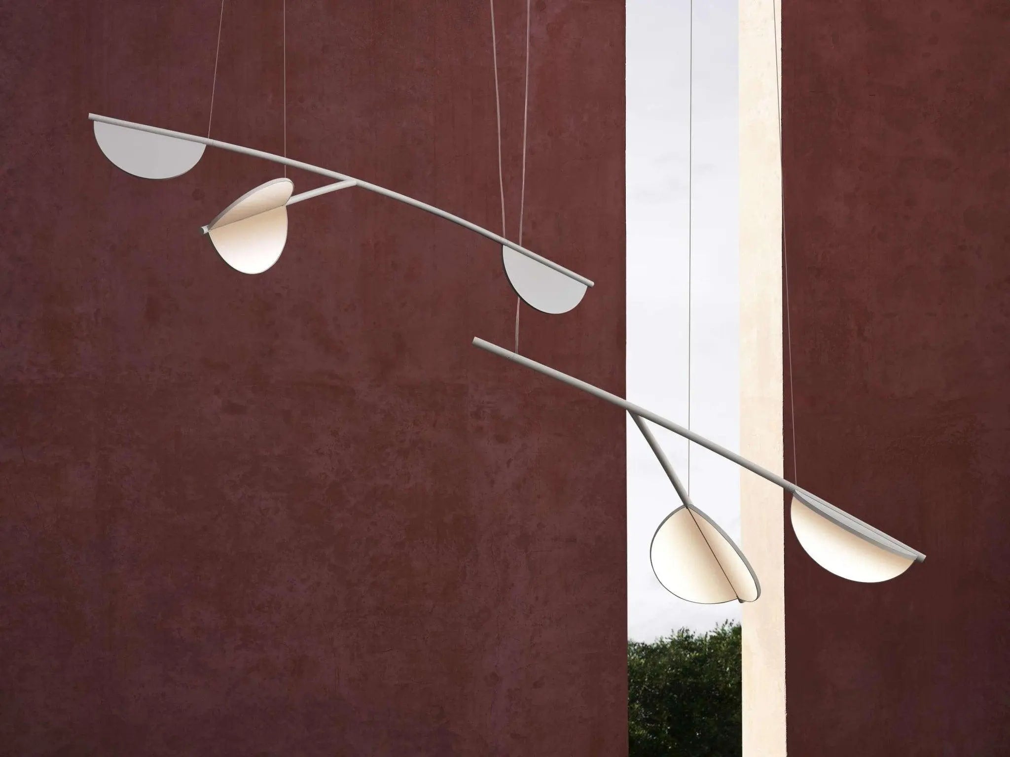 Lampa wisząca krótka ALMENDRA ORGANIC beżowy – Flos
