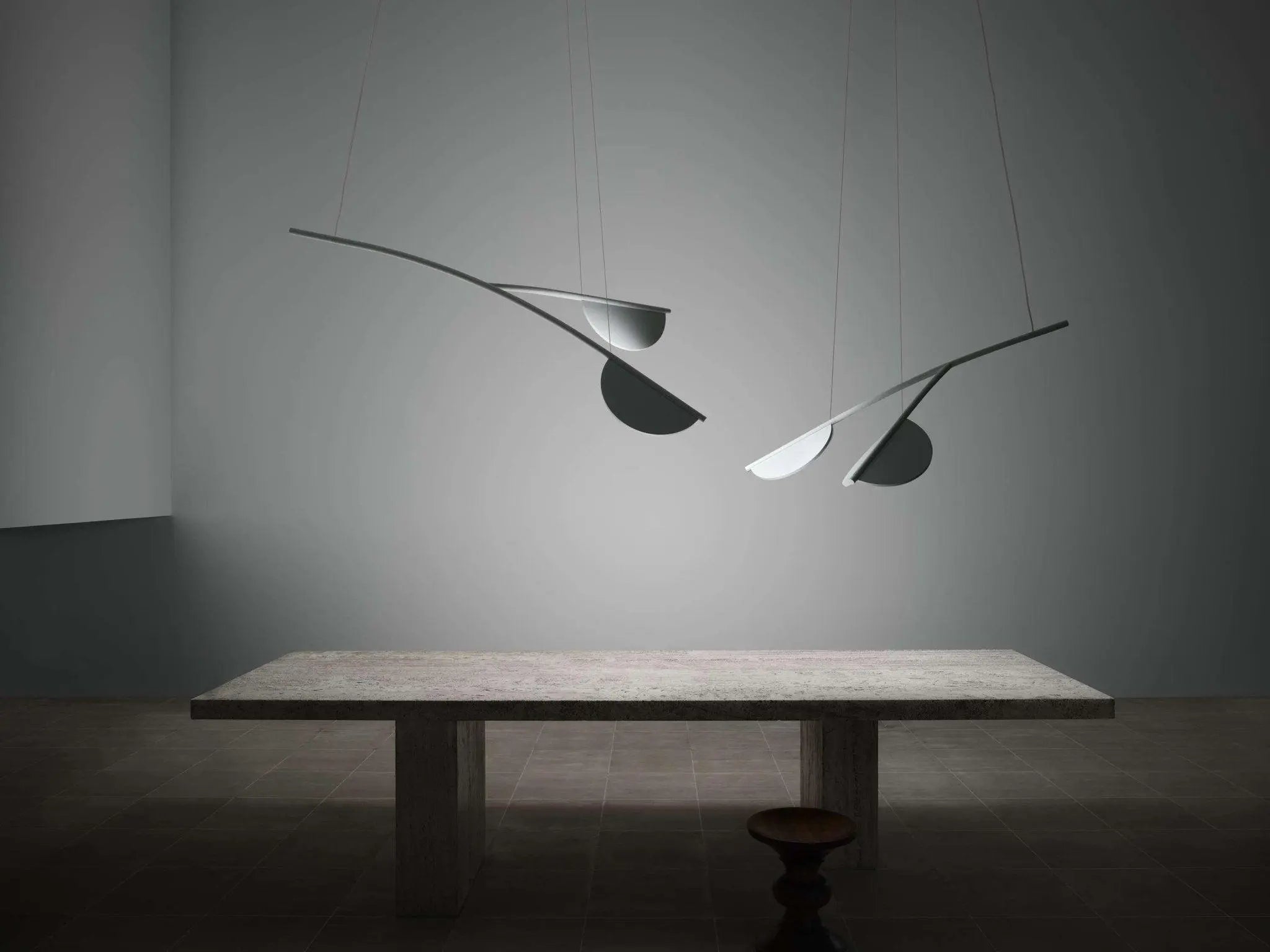 Lampa wisząca krótka ALMENDRA ORGANIC biały – Flos