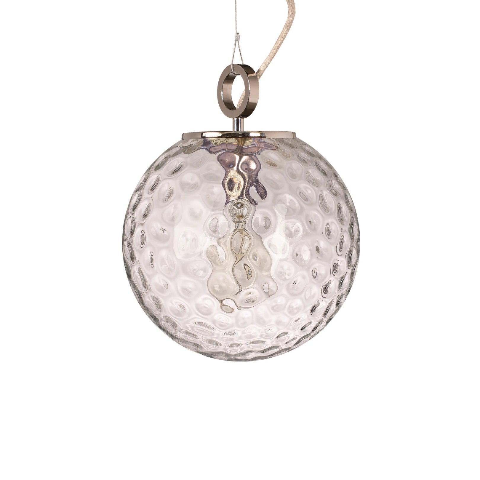 Lampa wisząca KULA REFLEKSYJNA nikiel Embassy Interiors 25 cm z pierścieniem Eye on Design