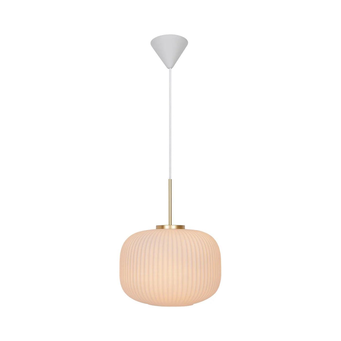 Lampa wisząca MILFORD OVAL szkło ze złotym wykończeniem Nordlux Eye on Design