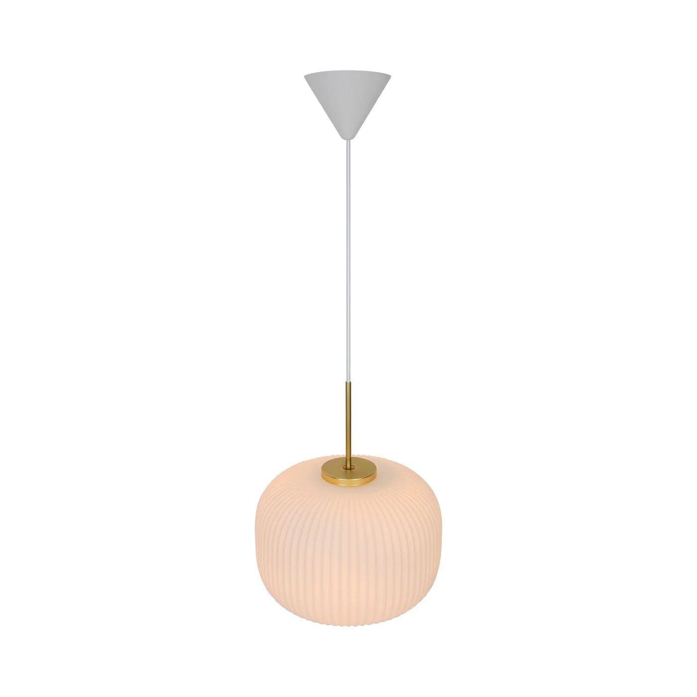 Lampa wisząca MILFORD OVAL szkło ze złotym wykończeniem Nordlux Eye on Design