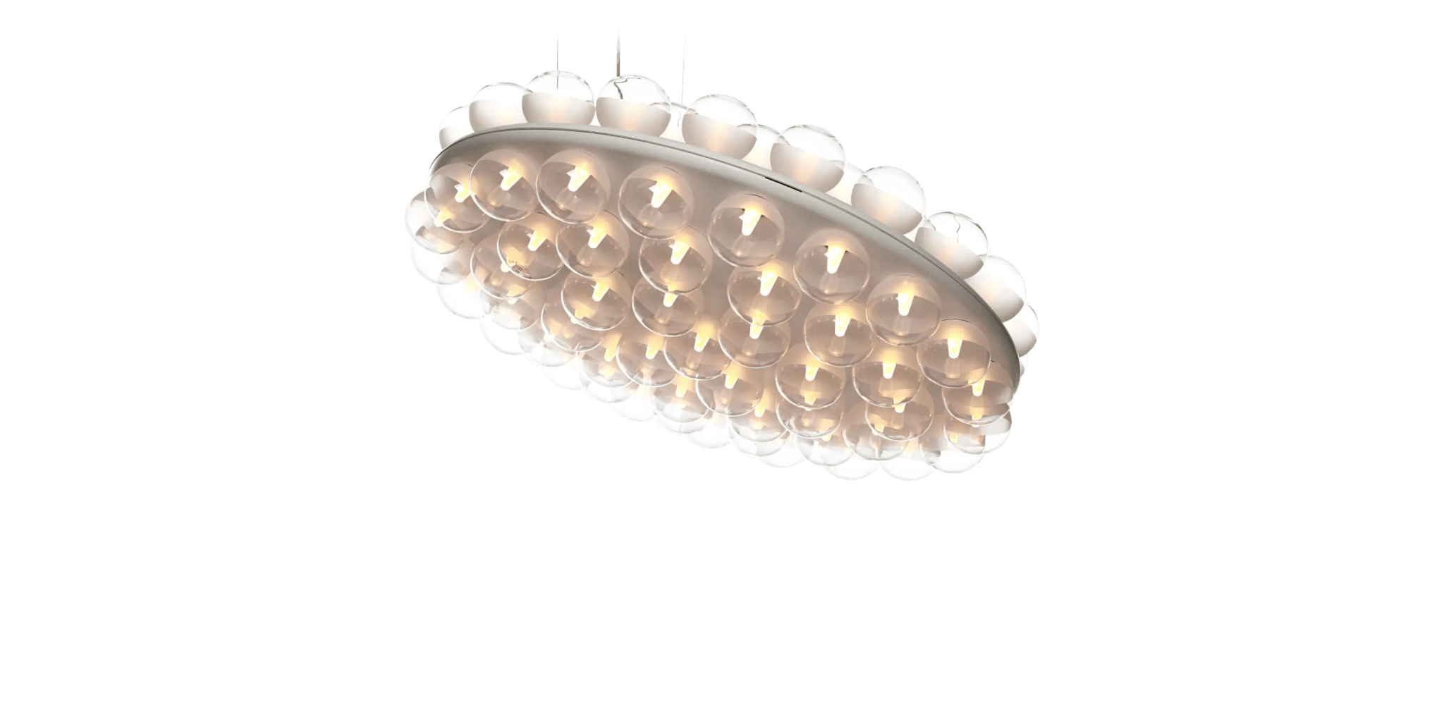 Lampa wisząca PROP LIGHT ROUND DOUBLE szkło Moooi 2700K Poziome Eye on Design