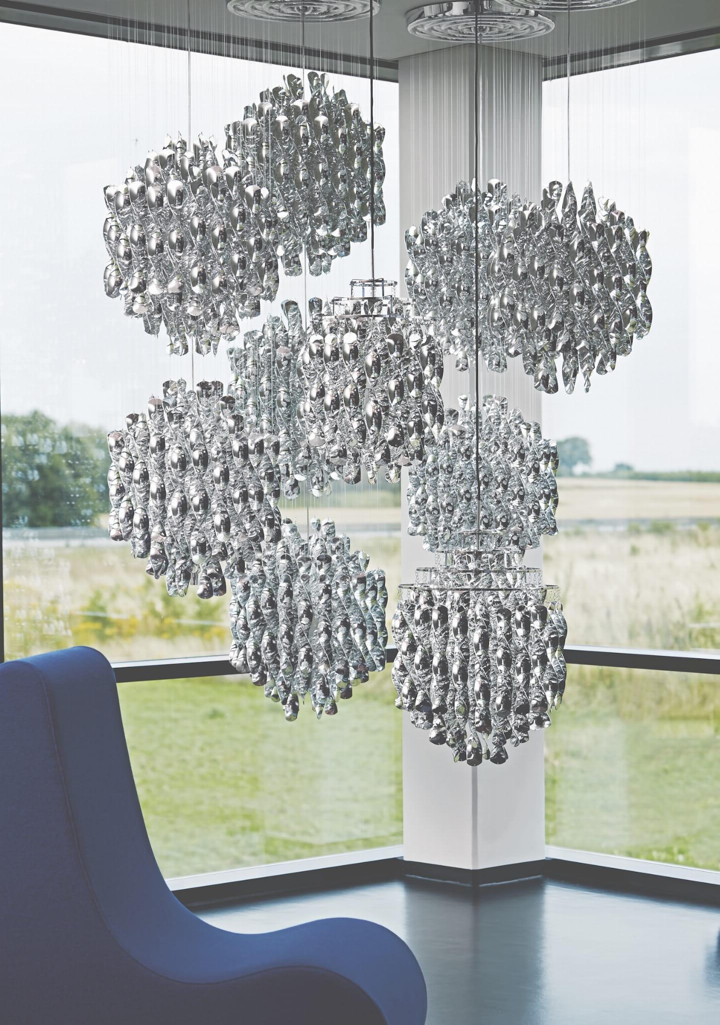 Lampa wisząca SPIRAL SP3 srebrny Verpan Eye on Design