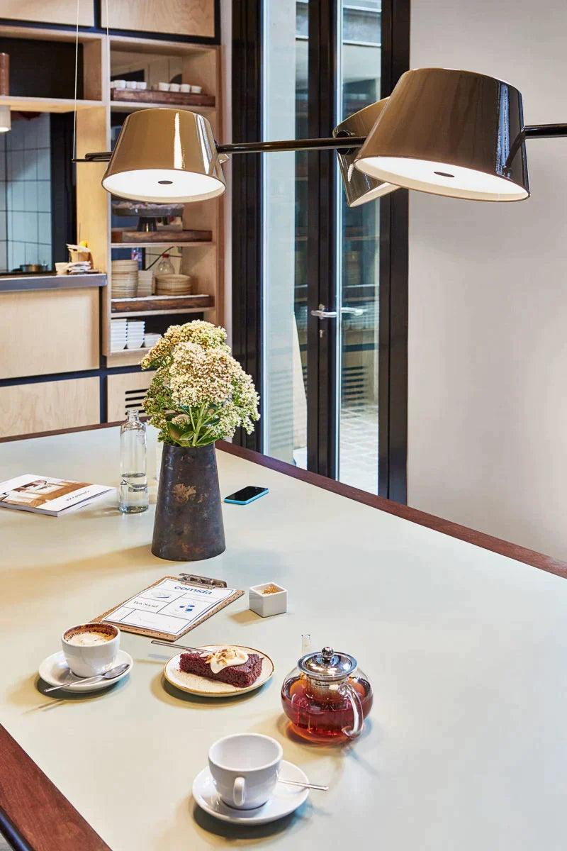 Lampa wisząca TAM TAM brązowo-szary Marset Eye on Design