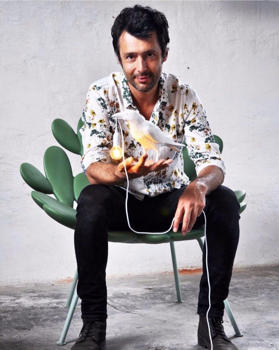 Lampa zewnętrzna BIRD WAITING biały Seletti Eye on Design