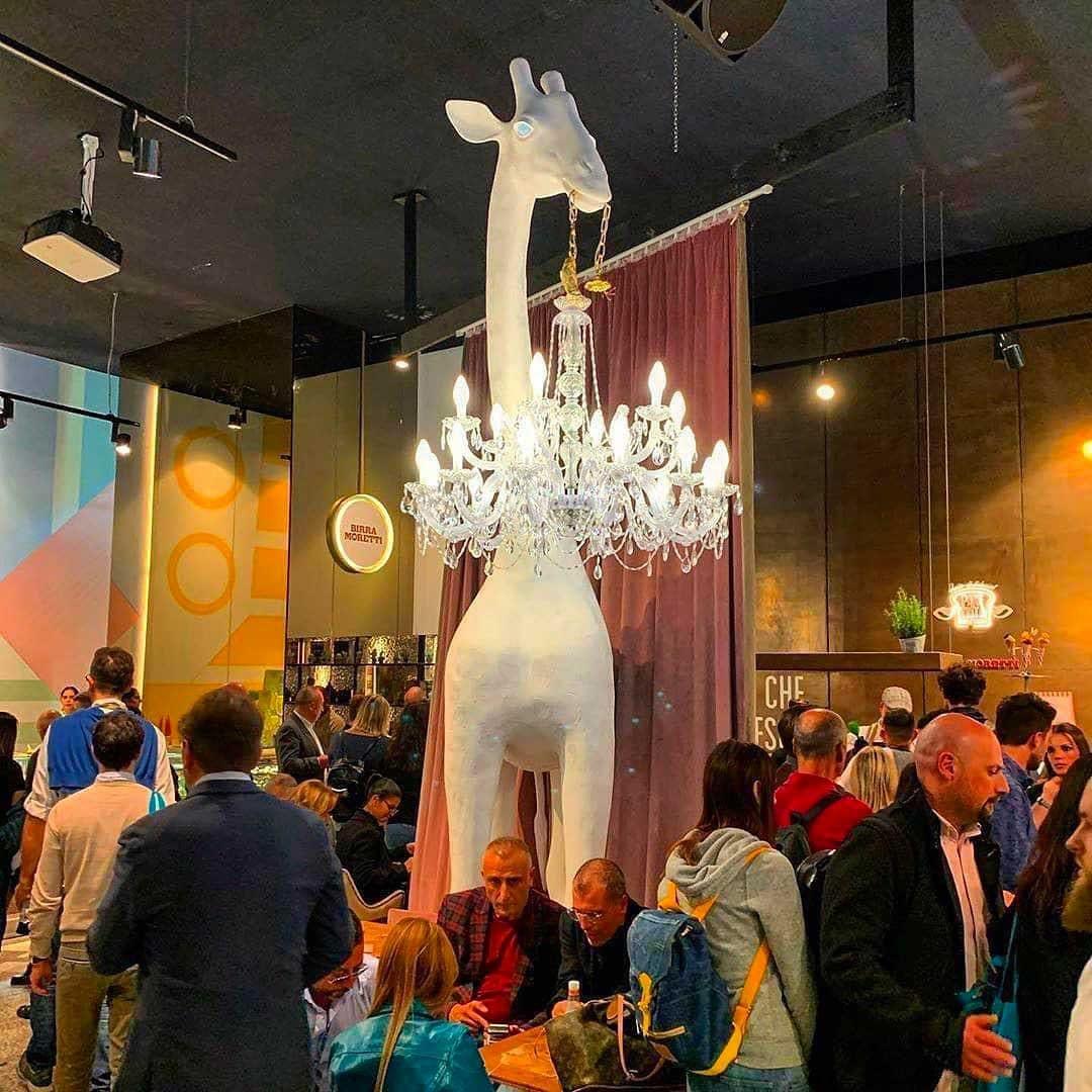 Lampa zewnętrzna GIRAFFE IN LOVE XL biała Qeeboo Eye on Design