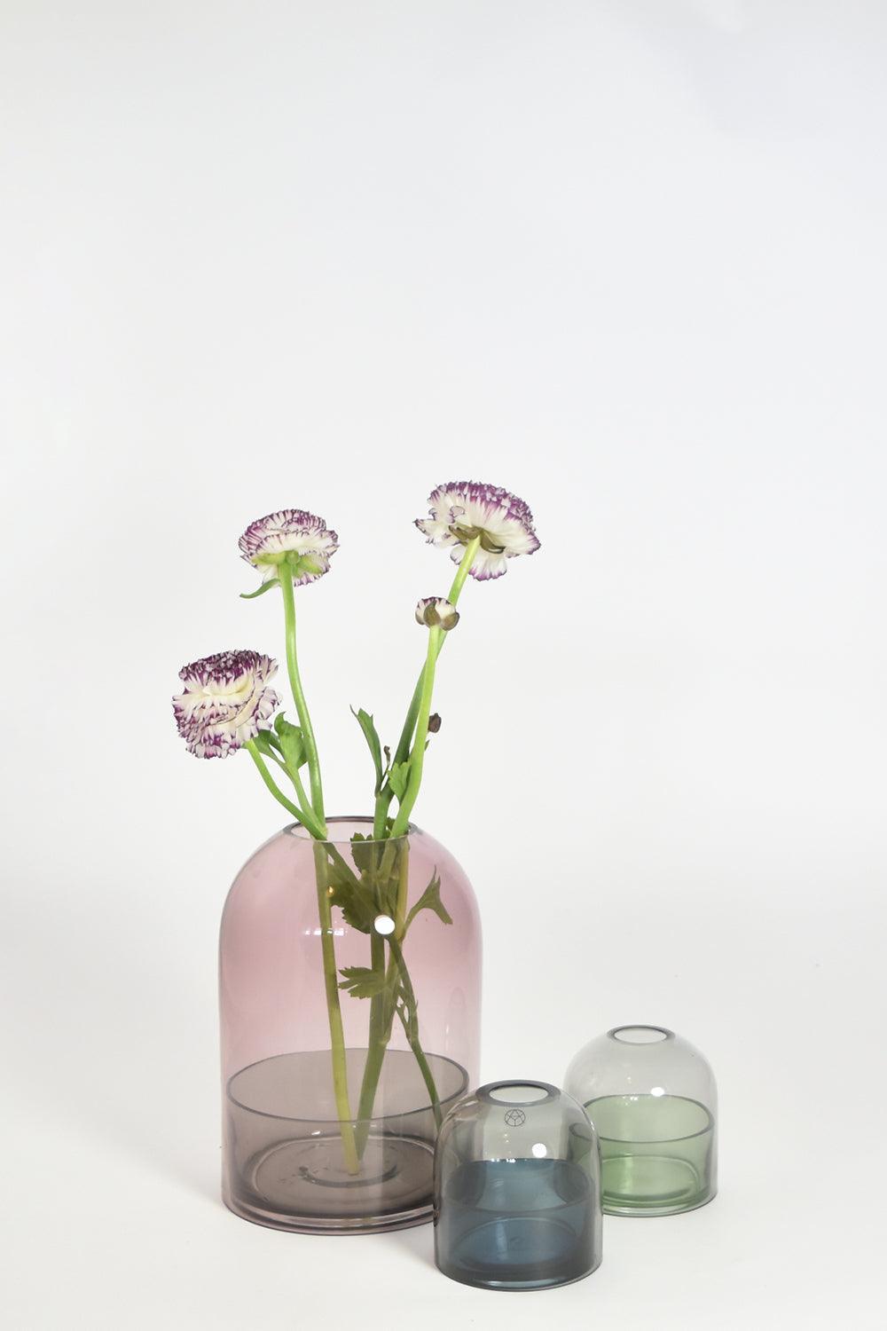 Lampion na tealight TOTA niebieskie szkło AYTM Eye on Design