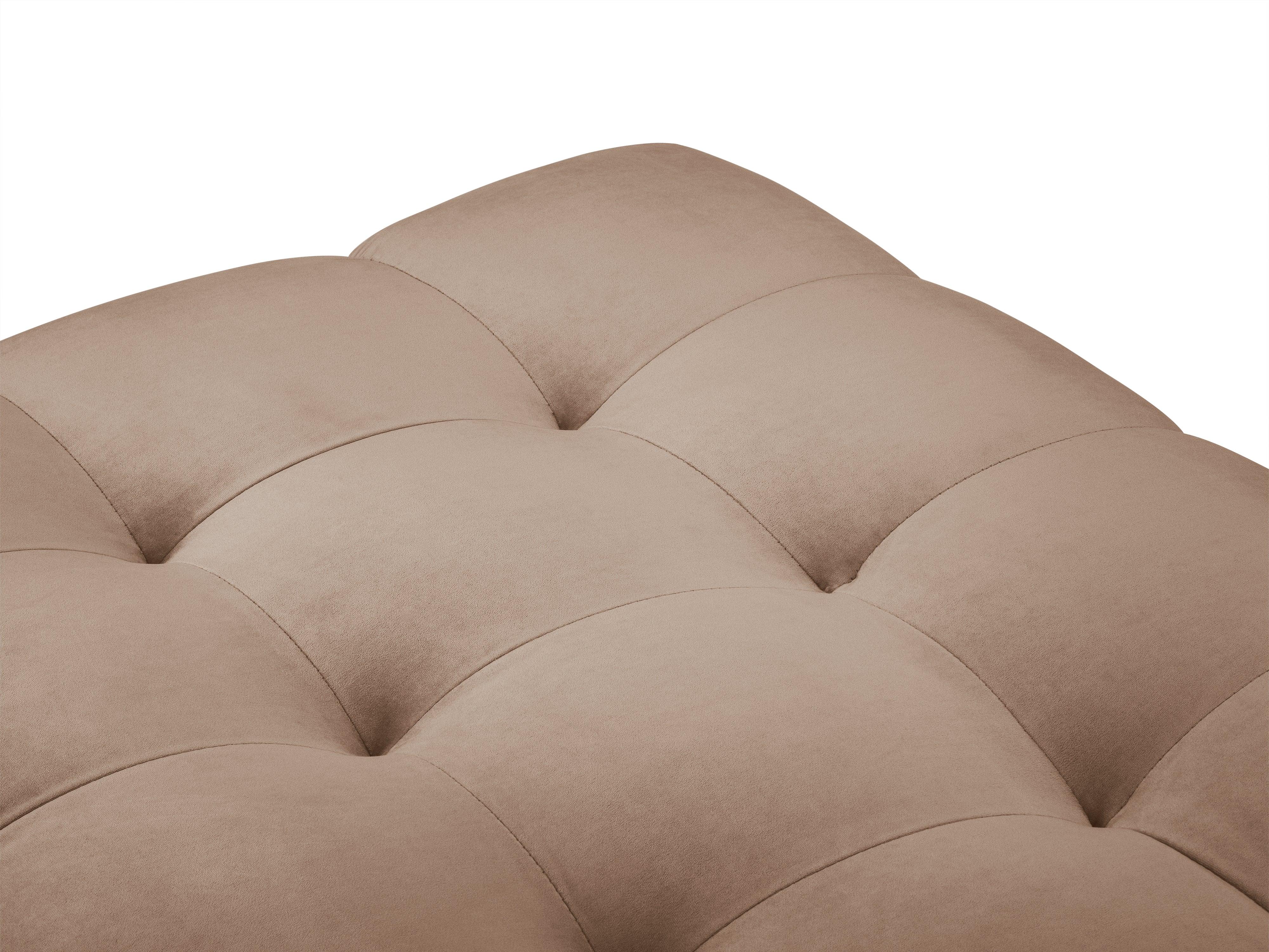 Ławka aksamitna BALI beżowy ze złotą podstawą Cosmopolitan Design Eye on Design