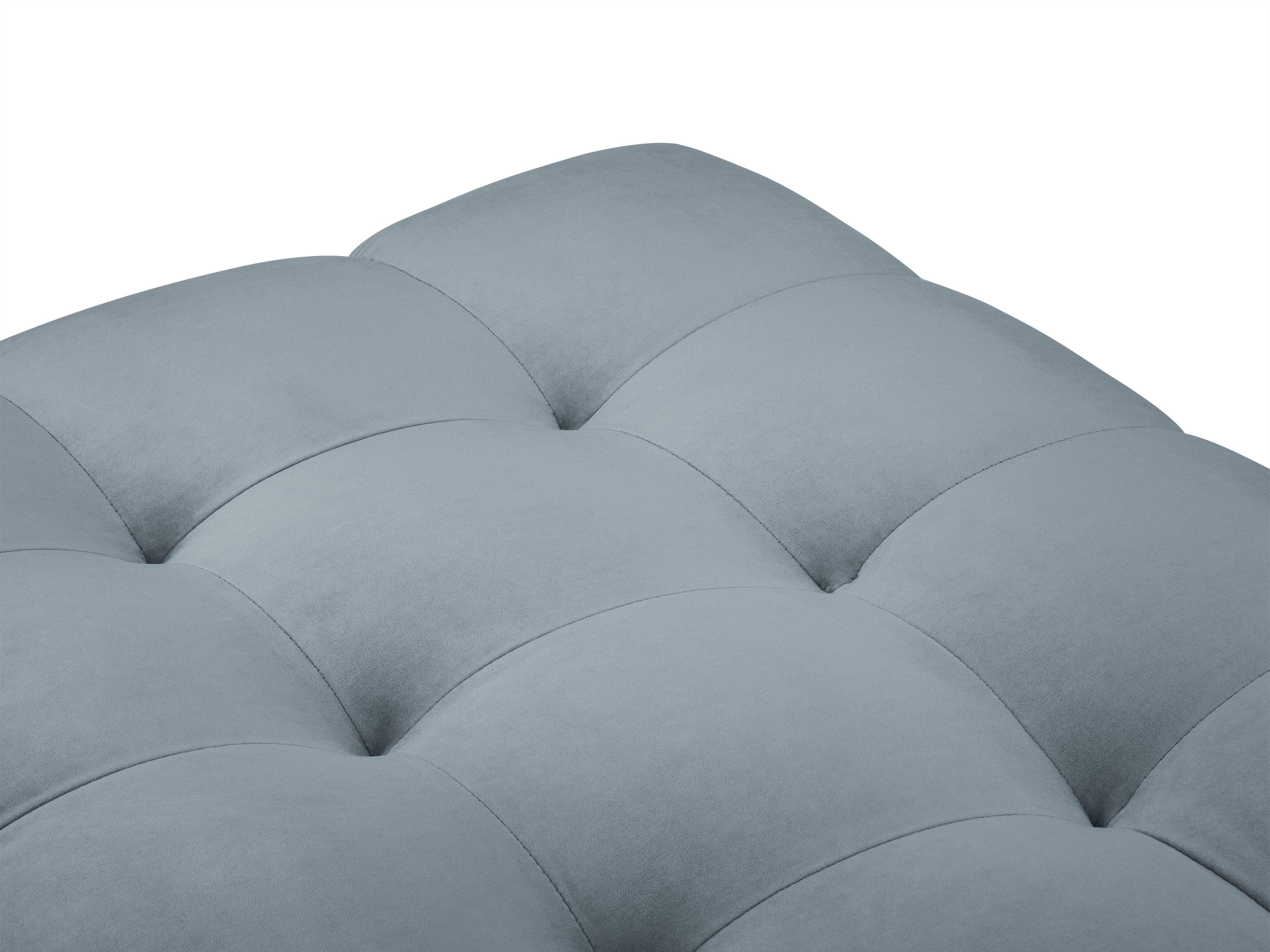 Ławka aksamitna BALI jasnoniebieski ze złotą podstawą Cosmopolitan Design Eye on Design