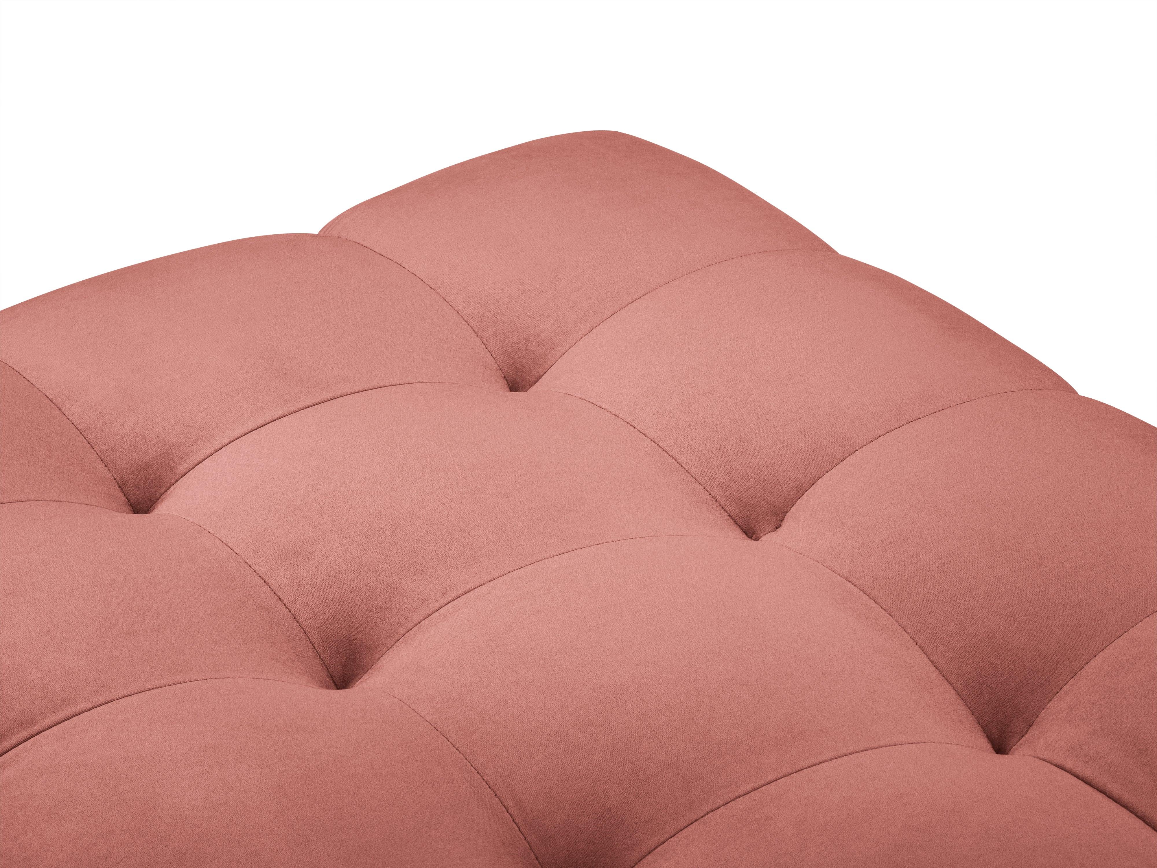 Ławka aksamitna BALI różowy ze złotą podstawą Cosmopolitan Design Eye on Design