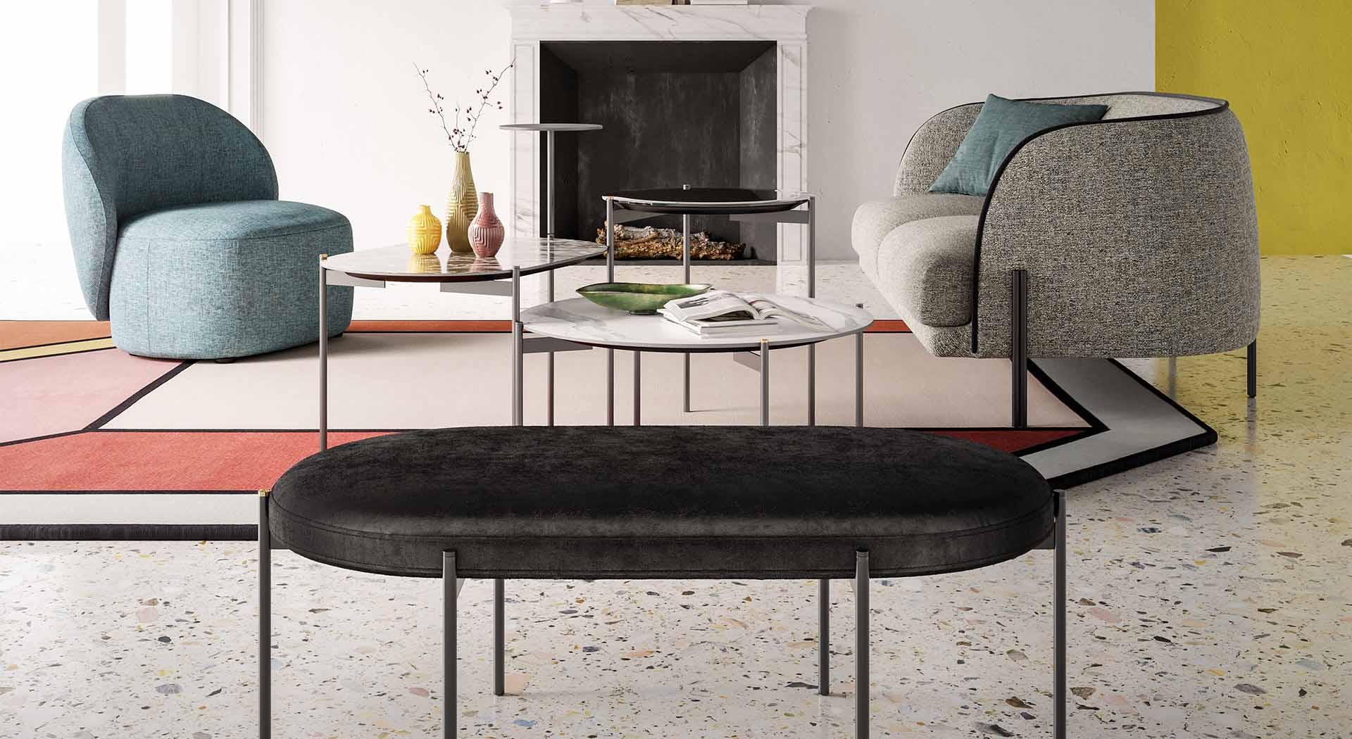 Ławka CAILLOU łososiowy Liu Jo Living Eye on Design