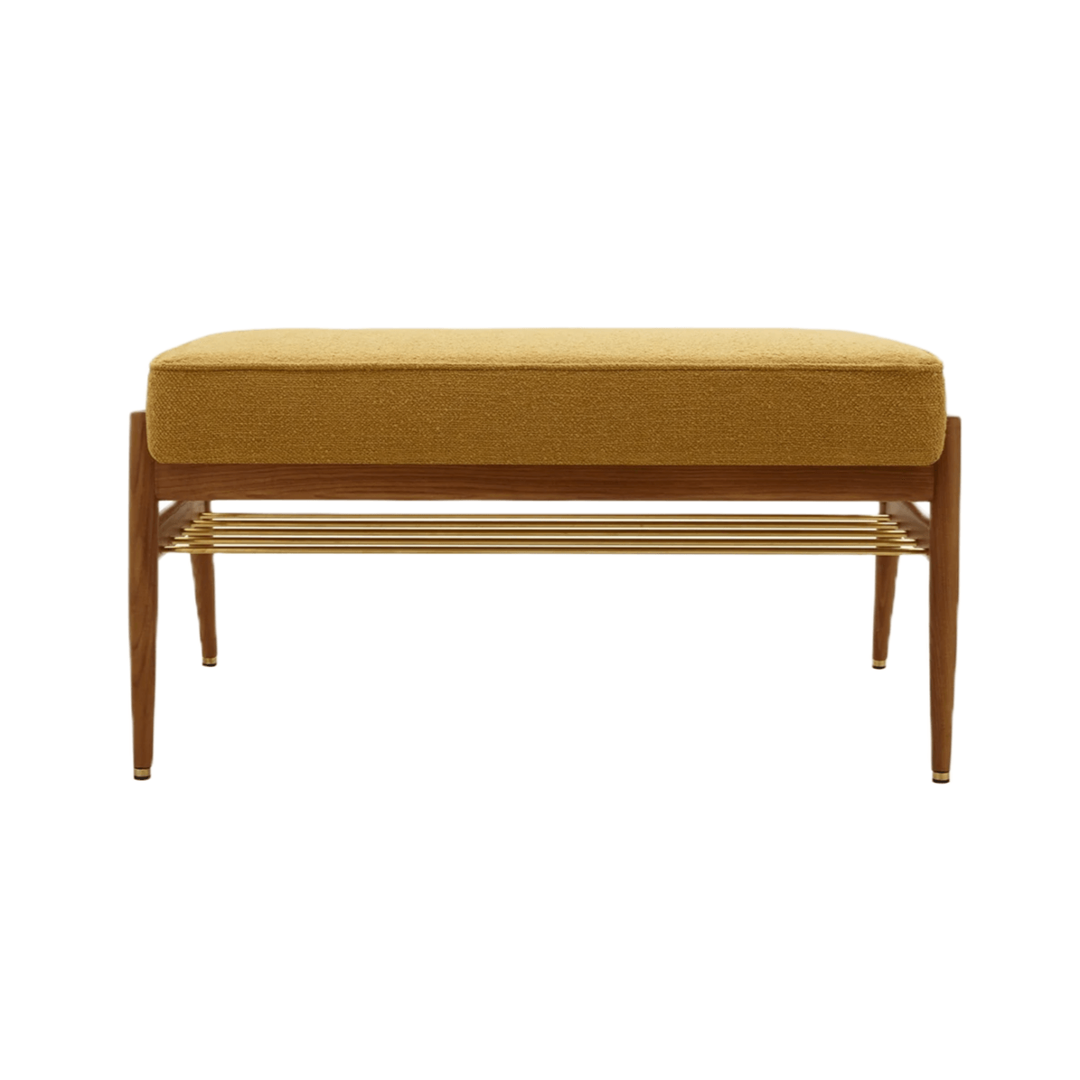 Ławka FOX żółty w tkaninie Coco Mustard 366 concept Eye on Design