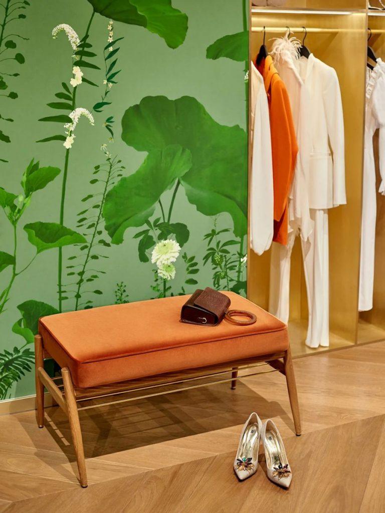 Ławka FOX żółty w tkaninie Coco Mustard 366 concept Eye on Design