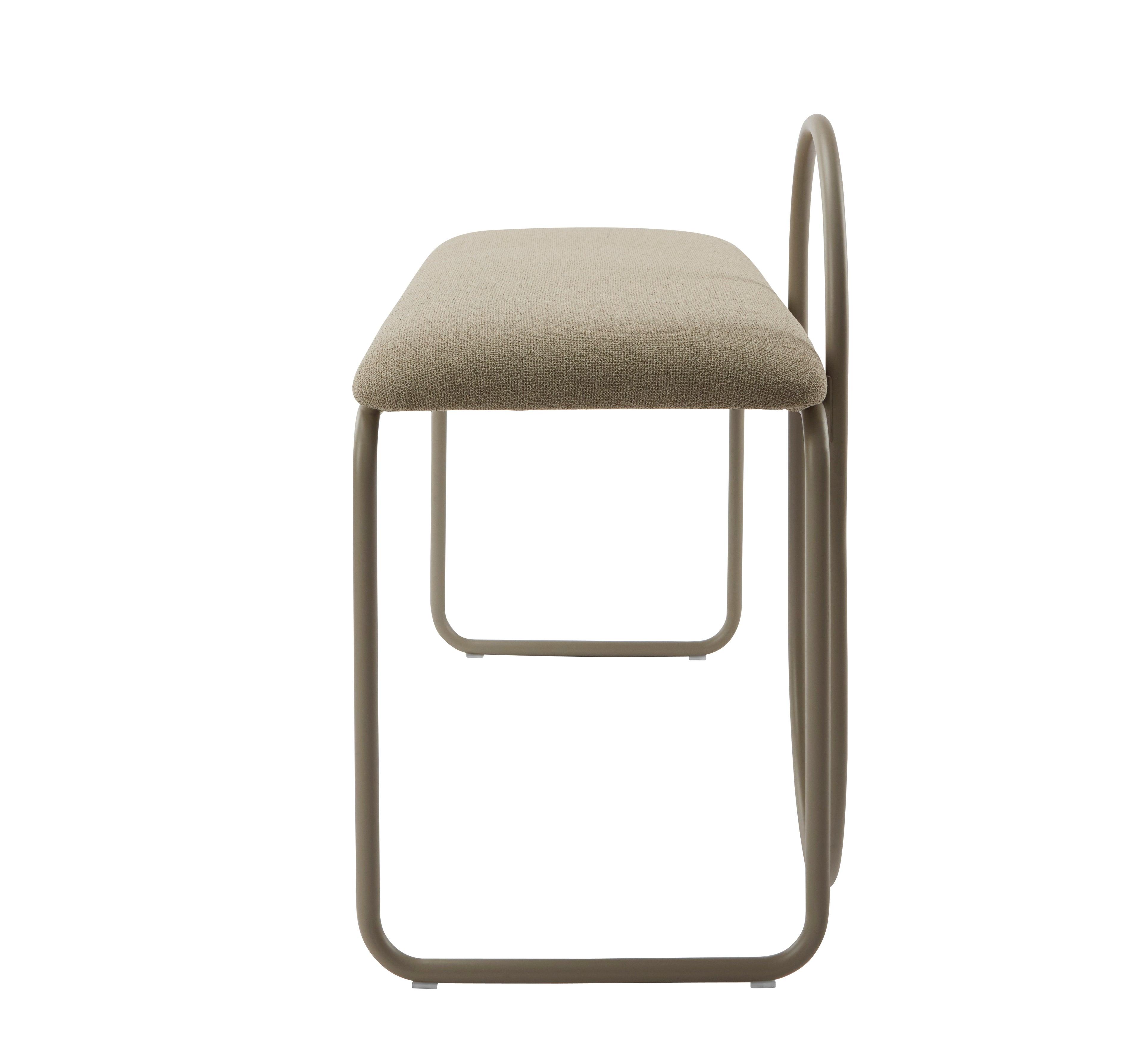 Ławka z tkaniną boucle ANGUI taupe AYTM Eye on Design