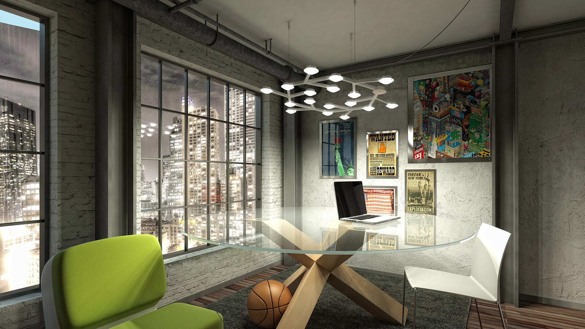 LED Pendant Lamp NET CIRCLE White