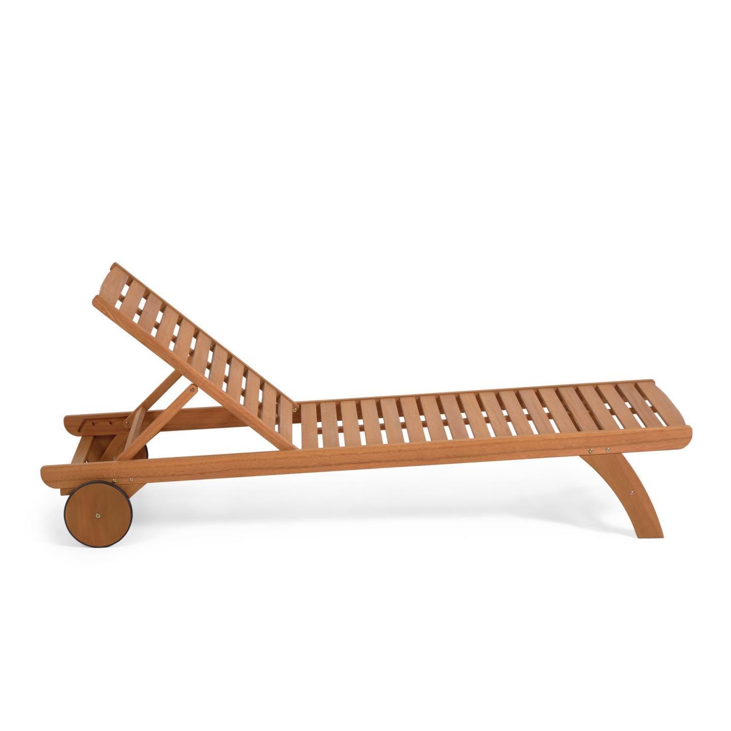 Leżak BEILA lite drewno eukaliptusowe La Forma Eye on Design