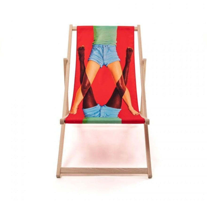 Leżak SCISSORS czerwony Seletti Eye on Design