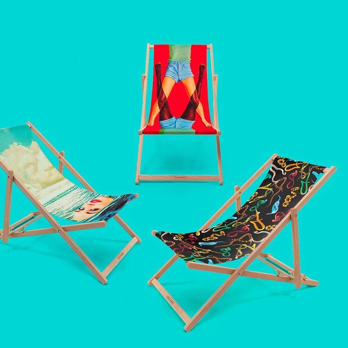 Leżak SEA GIRL niebieski Seletti Eye on Design