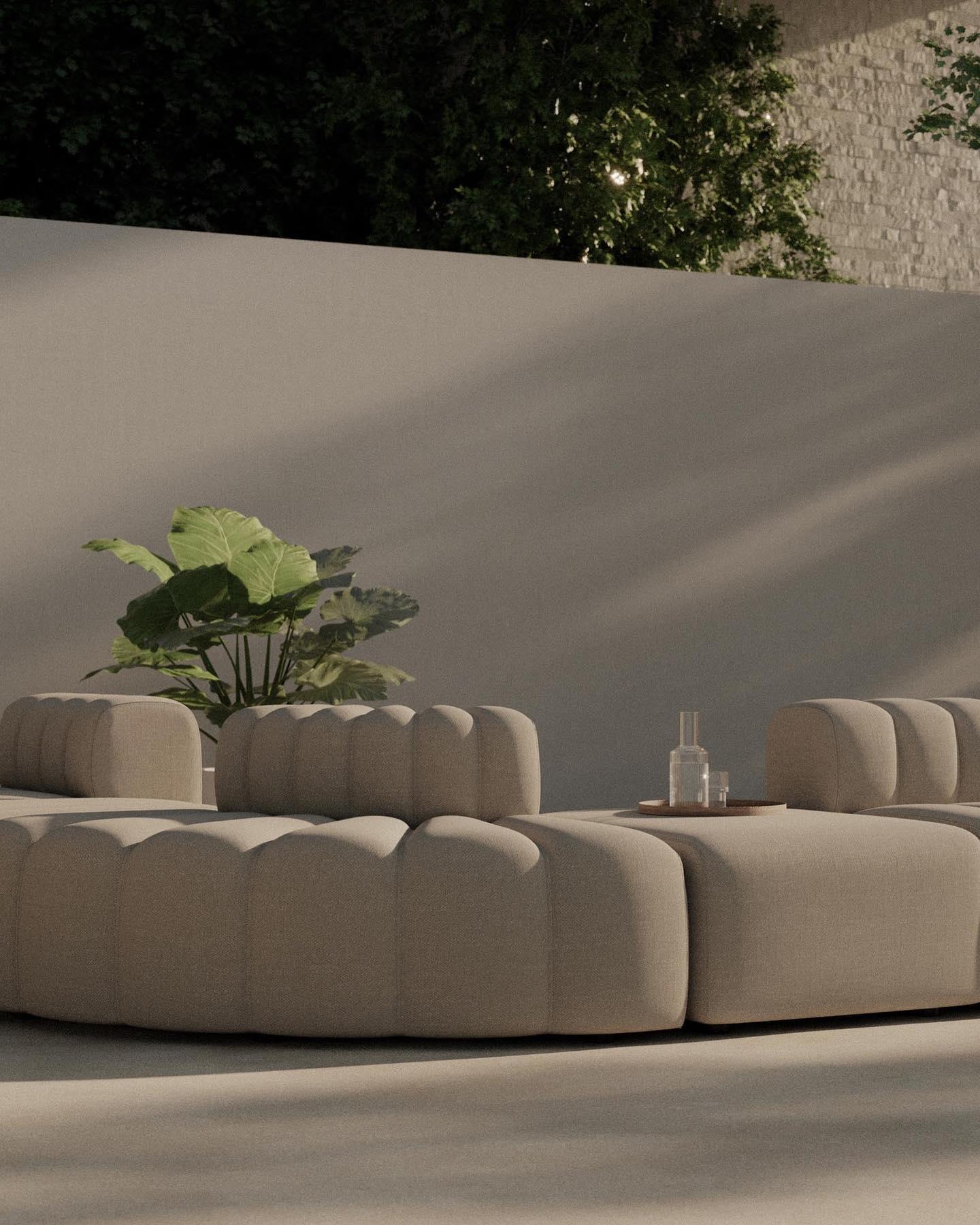 Leżanka modułowa zewnętrzna STUDIO beżowy NORR11 Eye on Design