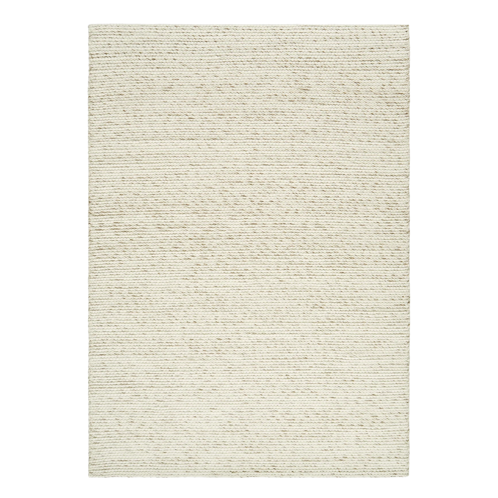 LOOPY cream rug with brown