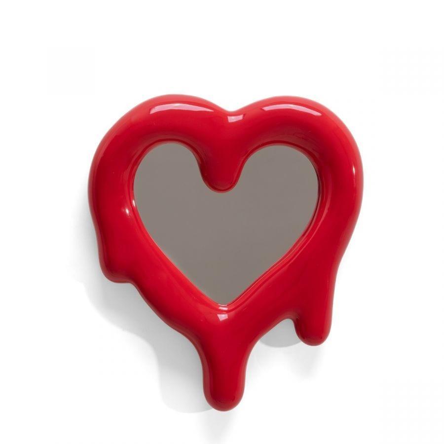 Lusterko i ramka na zdjęcia MELTED HEART czerwony Seletti Eye on Design