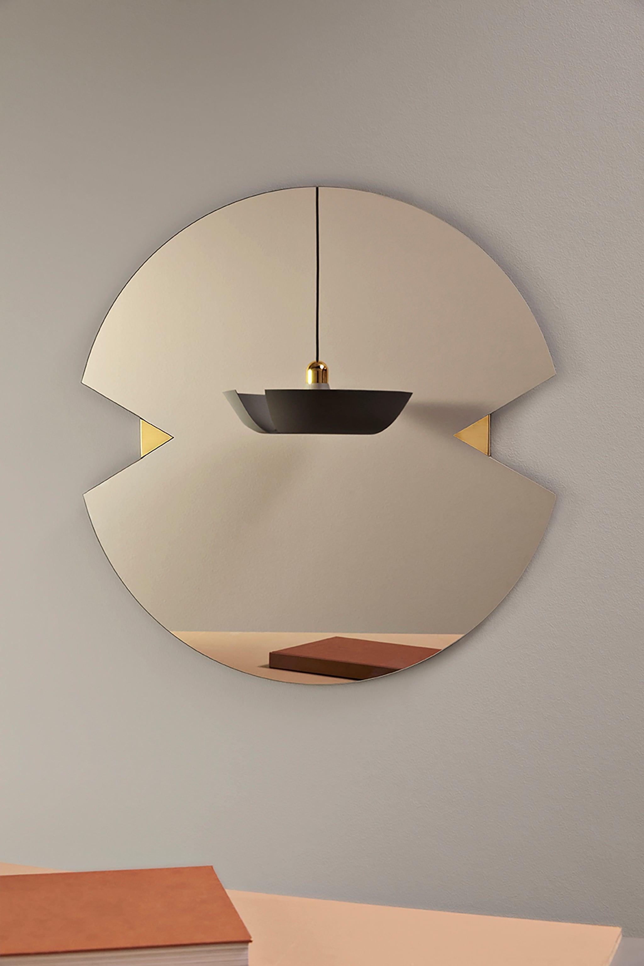 Lustro okrągłe VERTO czarny AYTM Eye on Design