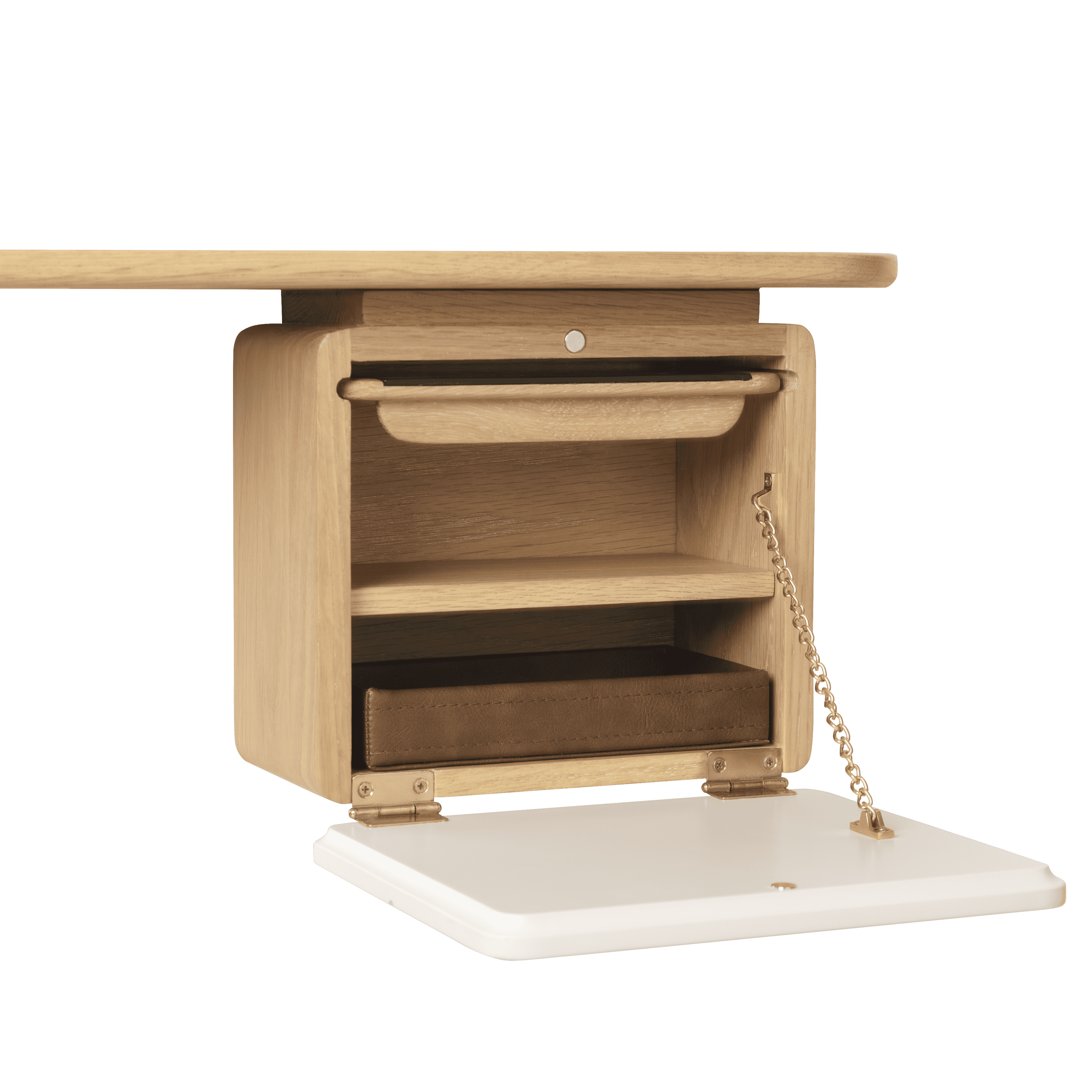 Lustro ONE MORE LOOK perłowy z dębem UMAGE Eye on Design