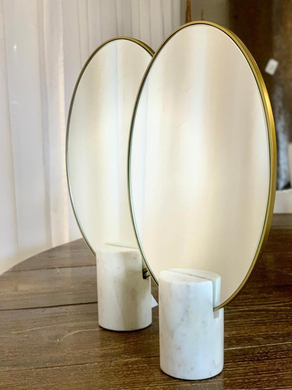 Lustro OVAL biały marmur Pols Potten Eye on Design