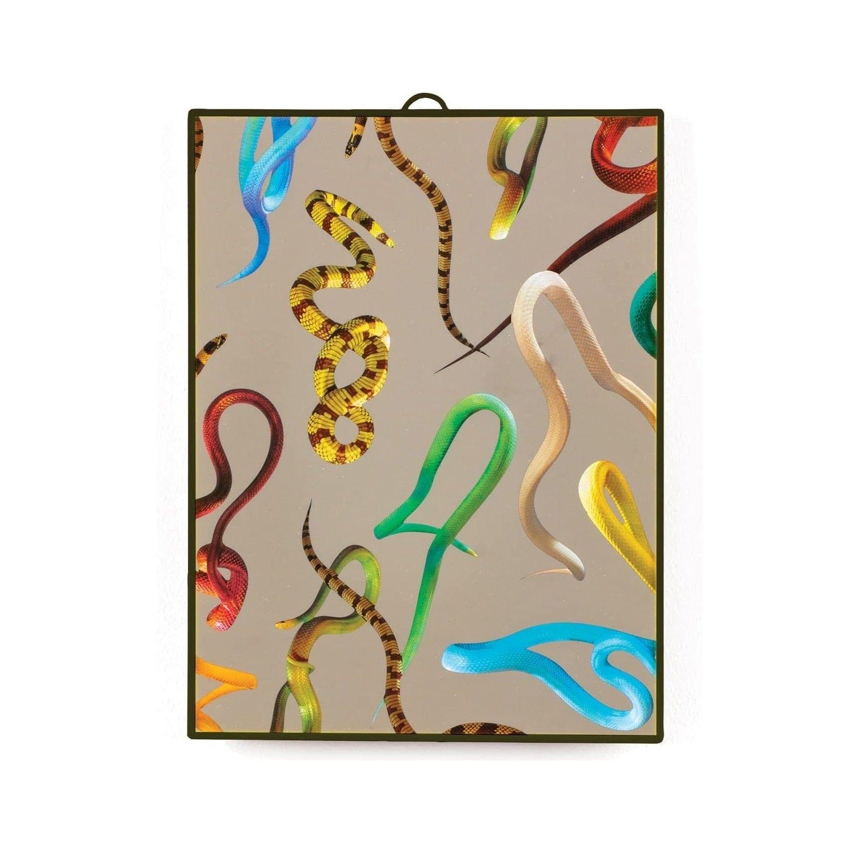 Lustro SNAKES w czarnej ramce Seletti Eye on Design