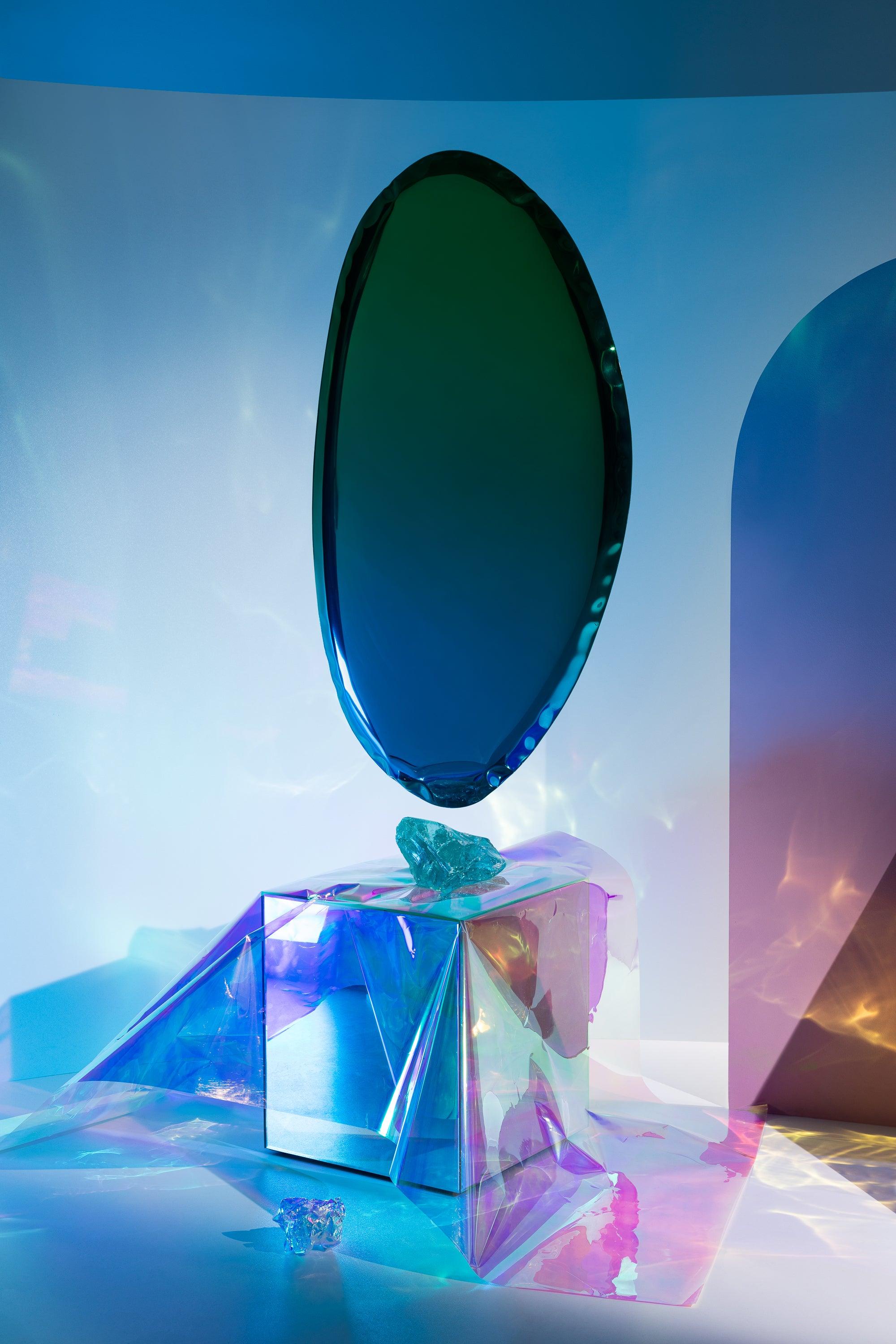 Lustro TAFLA O gradient szmaragd/szafir Zieta Studio Eye on Design