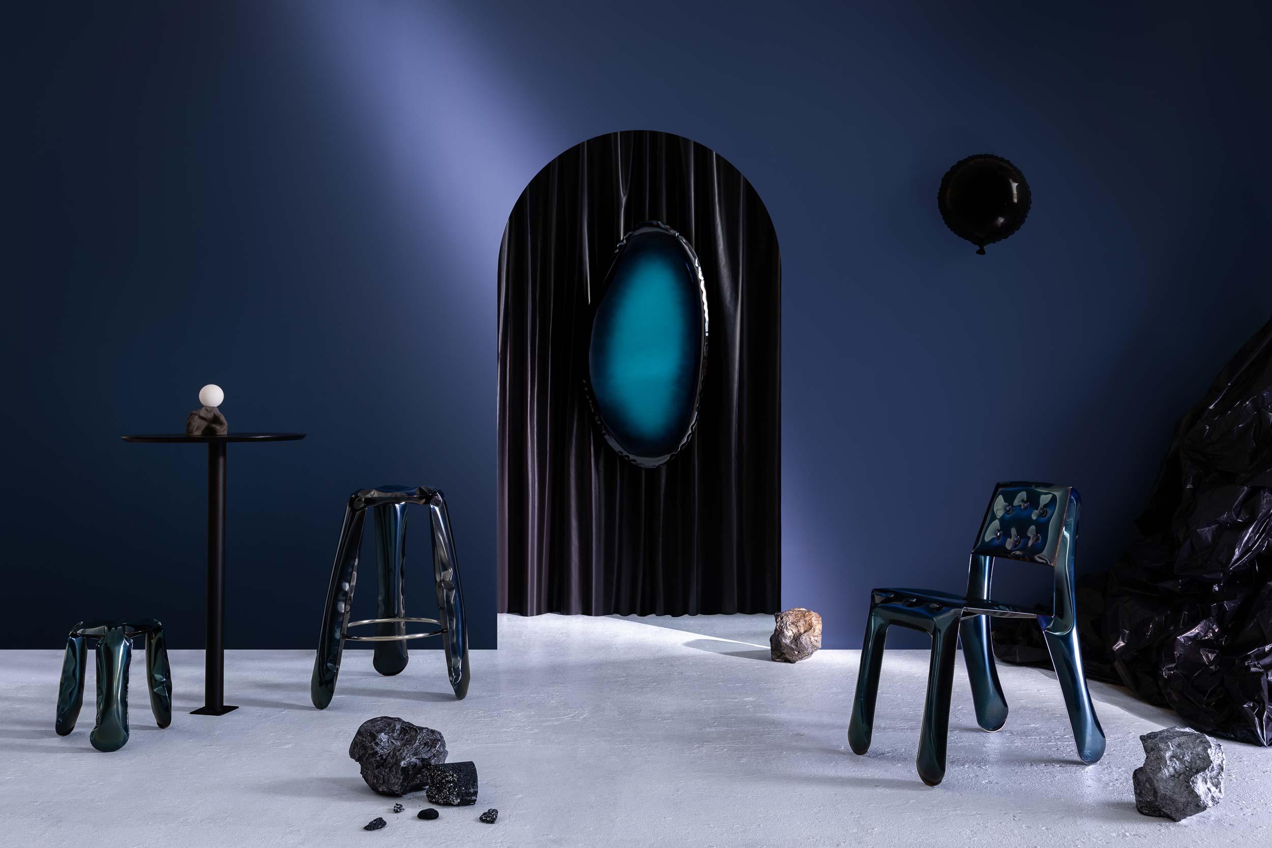 Lustro TAFLA Q aurum jasny złoty Zieta Studio Eye on Design