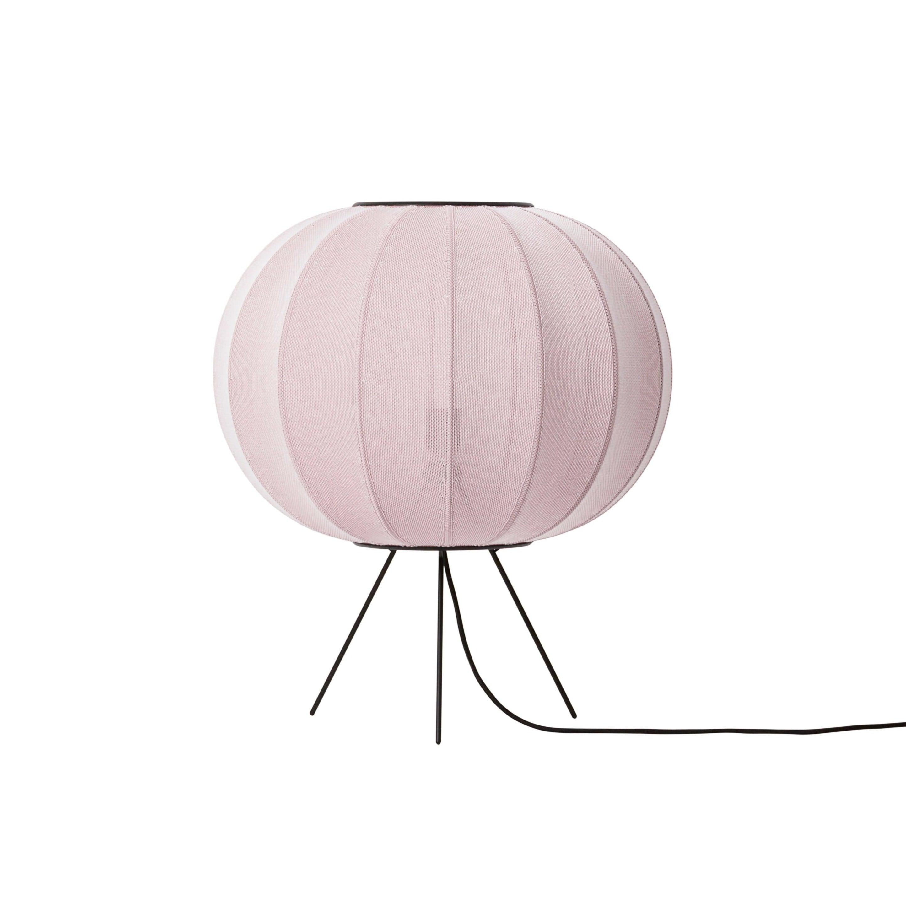 Low tripod floor lamp KNIT-WIT light pink