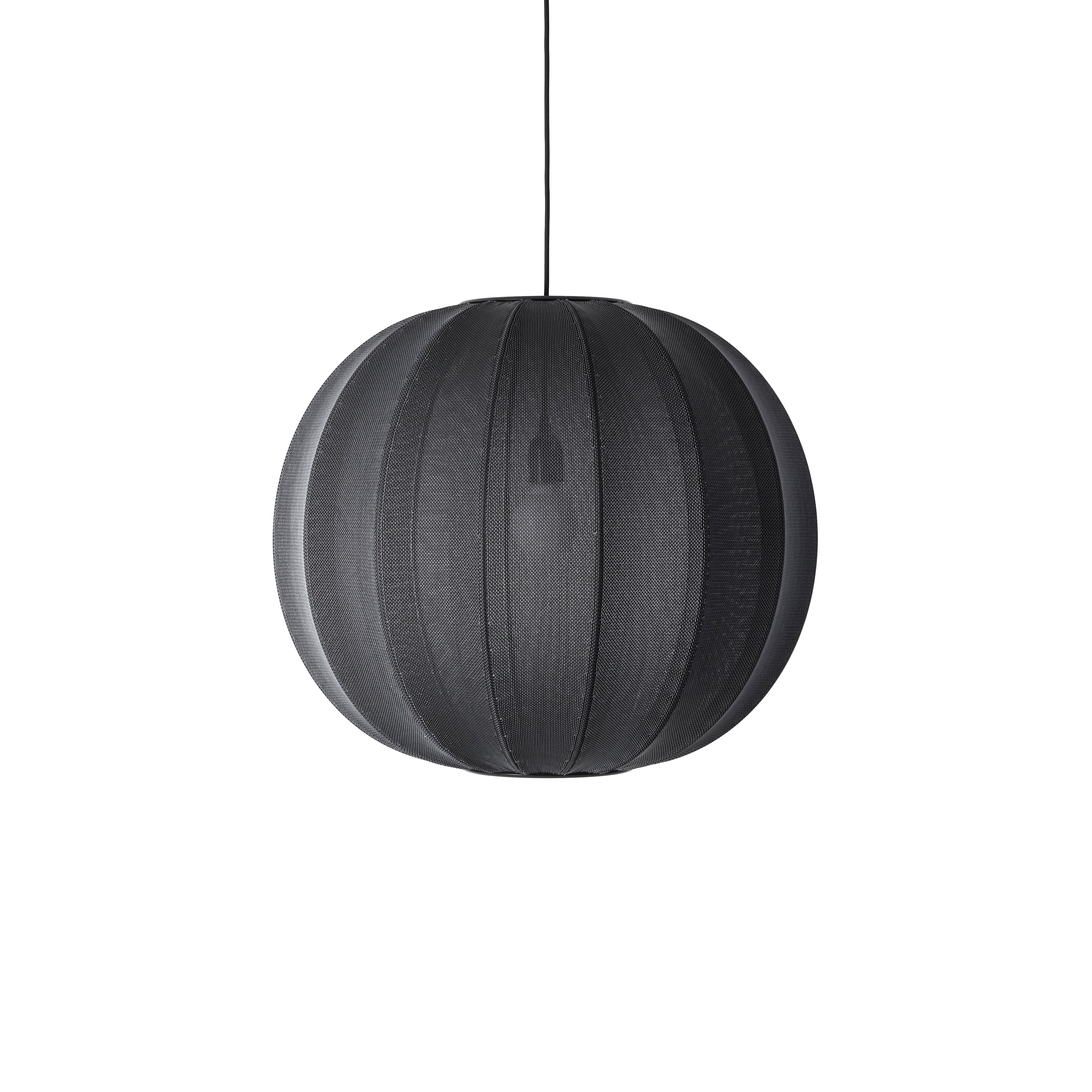 Závesná lampa KNIT-WIT ROUND čierna