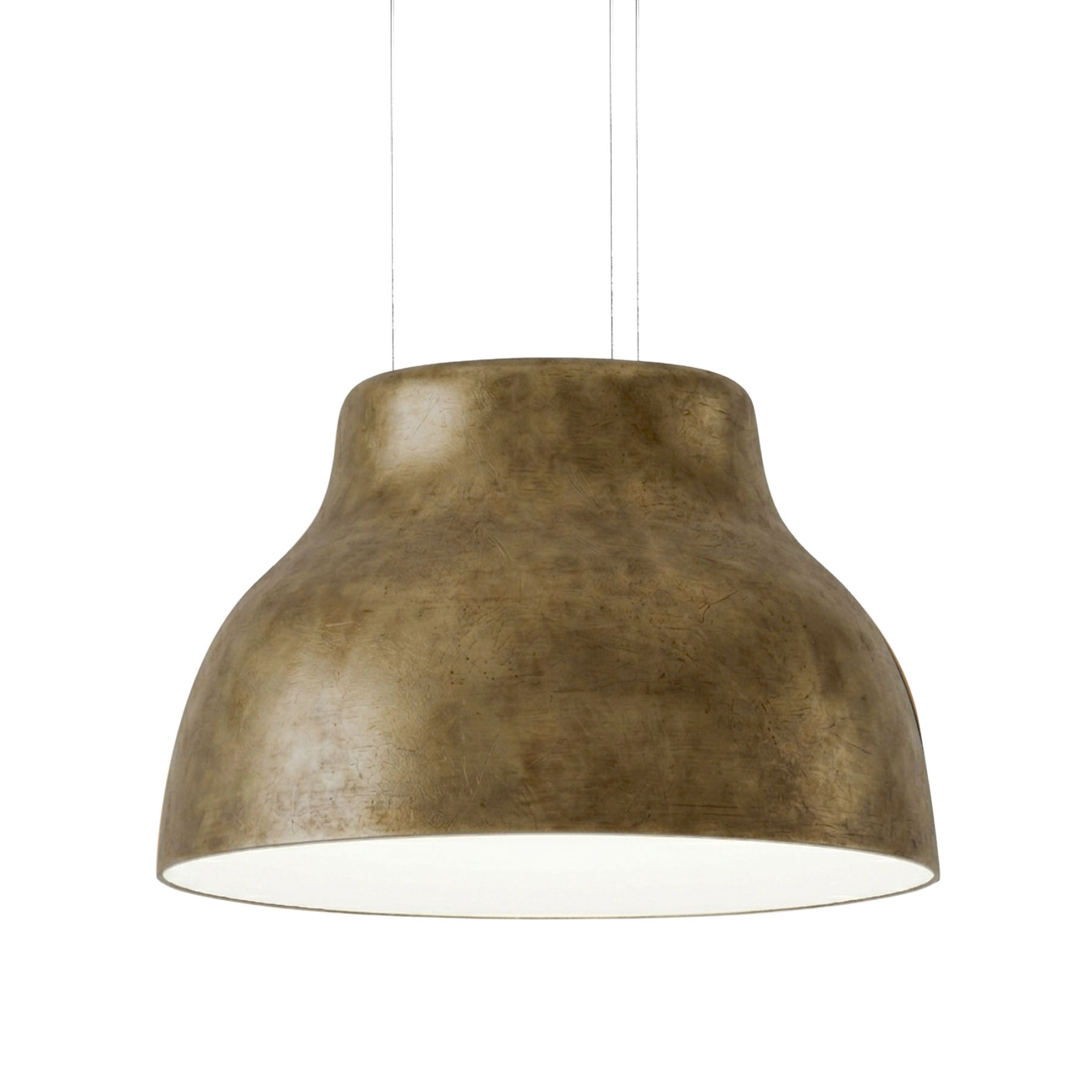 Závesná lampa CICALA, brúsený mosadz
