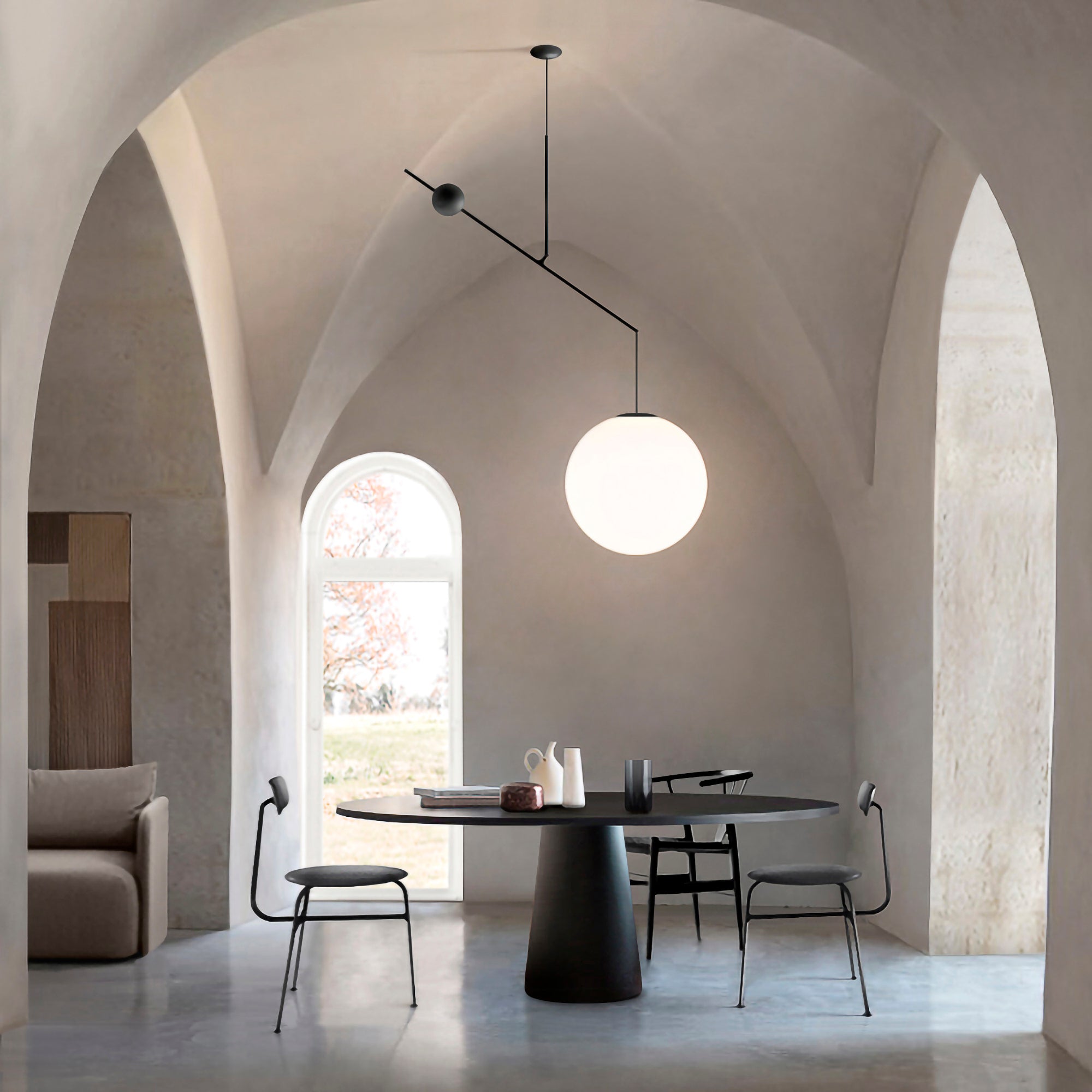 Závesná lampa MALAMATA čierna