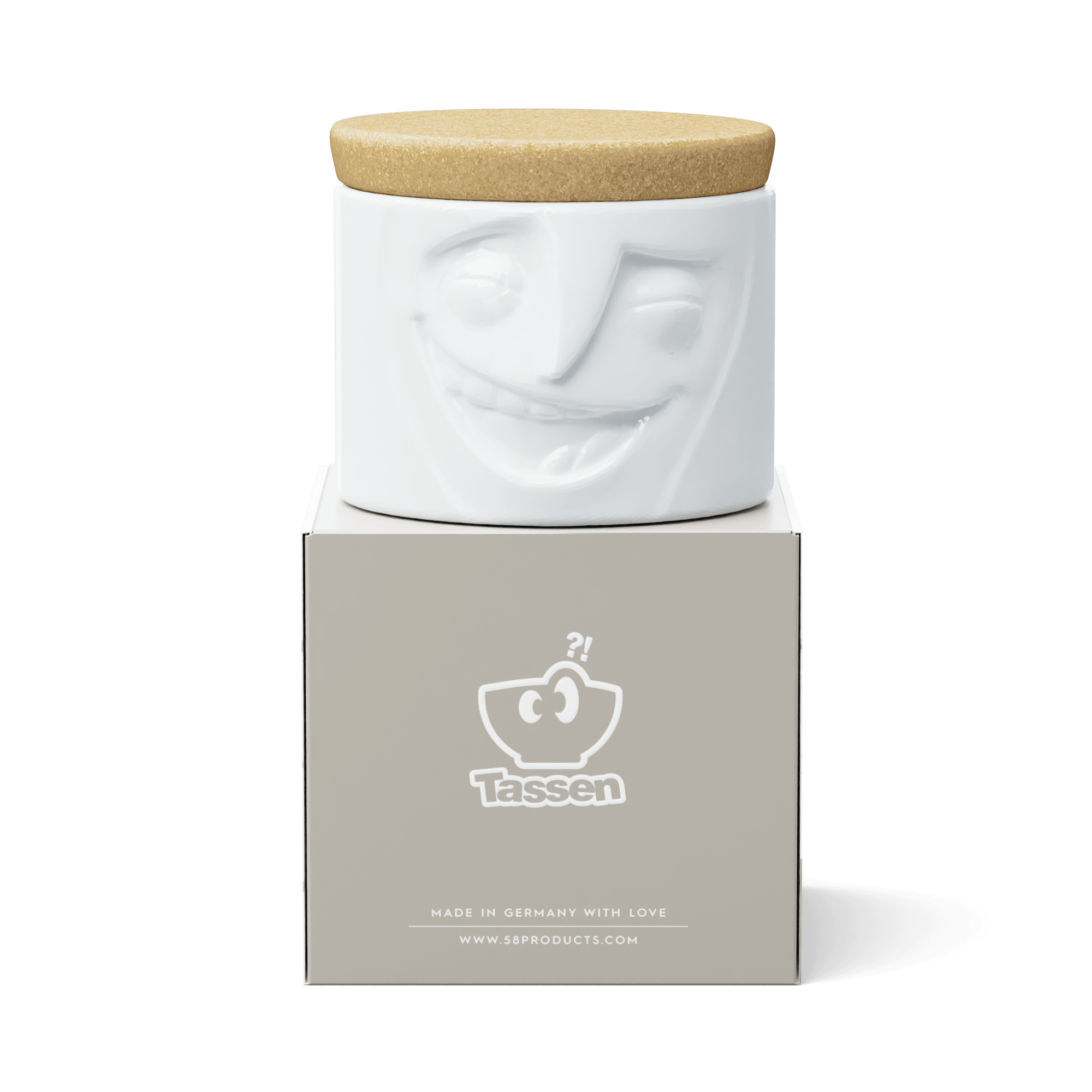 Mały słoik CHEERFUL biały 58products Eye on Design