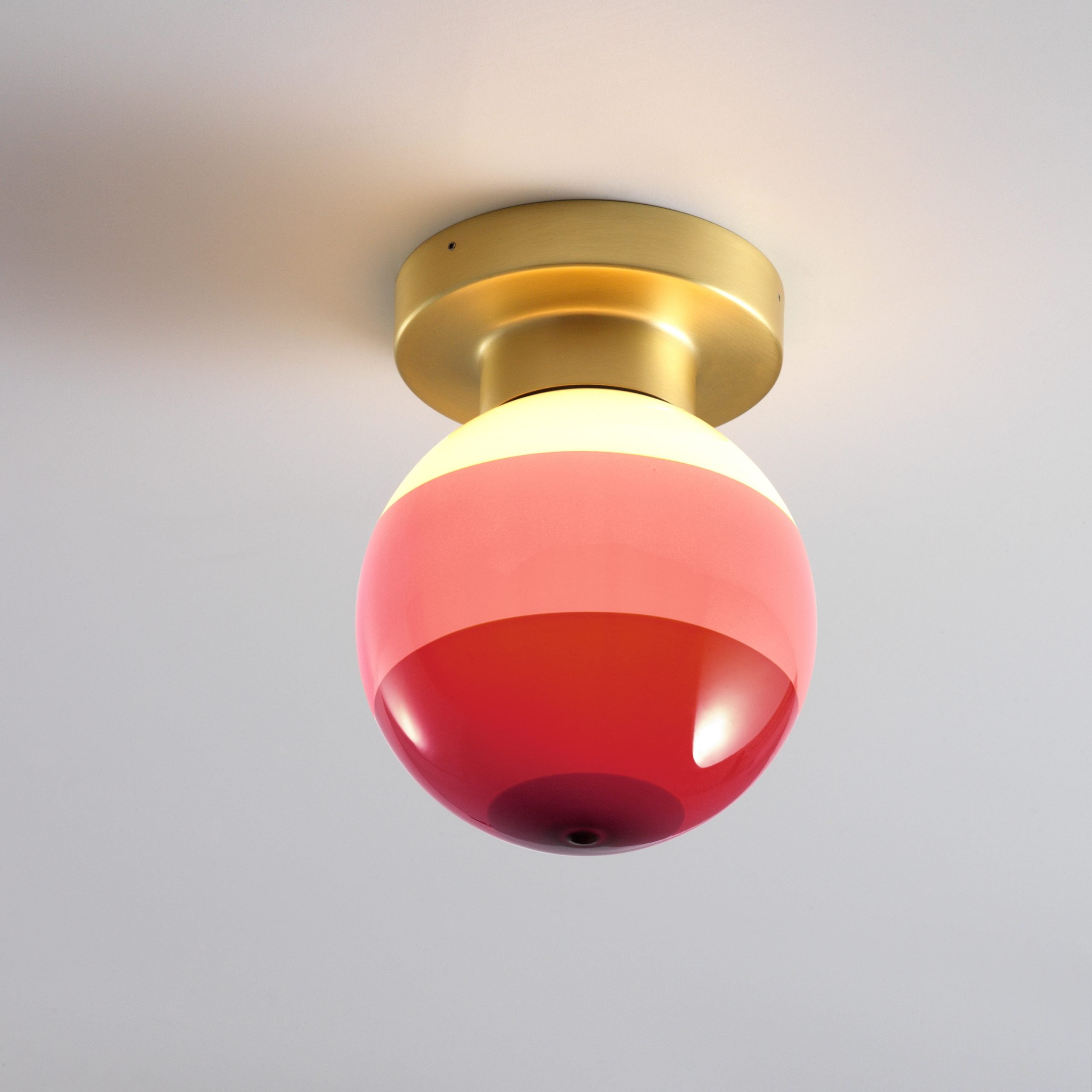 Stropná lampa DIPPING burgundová