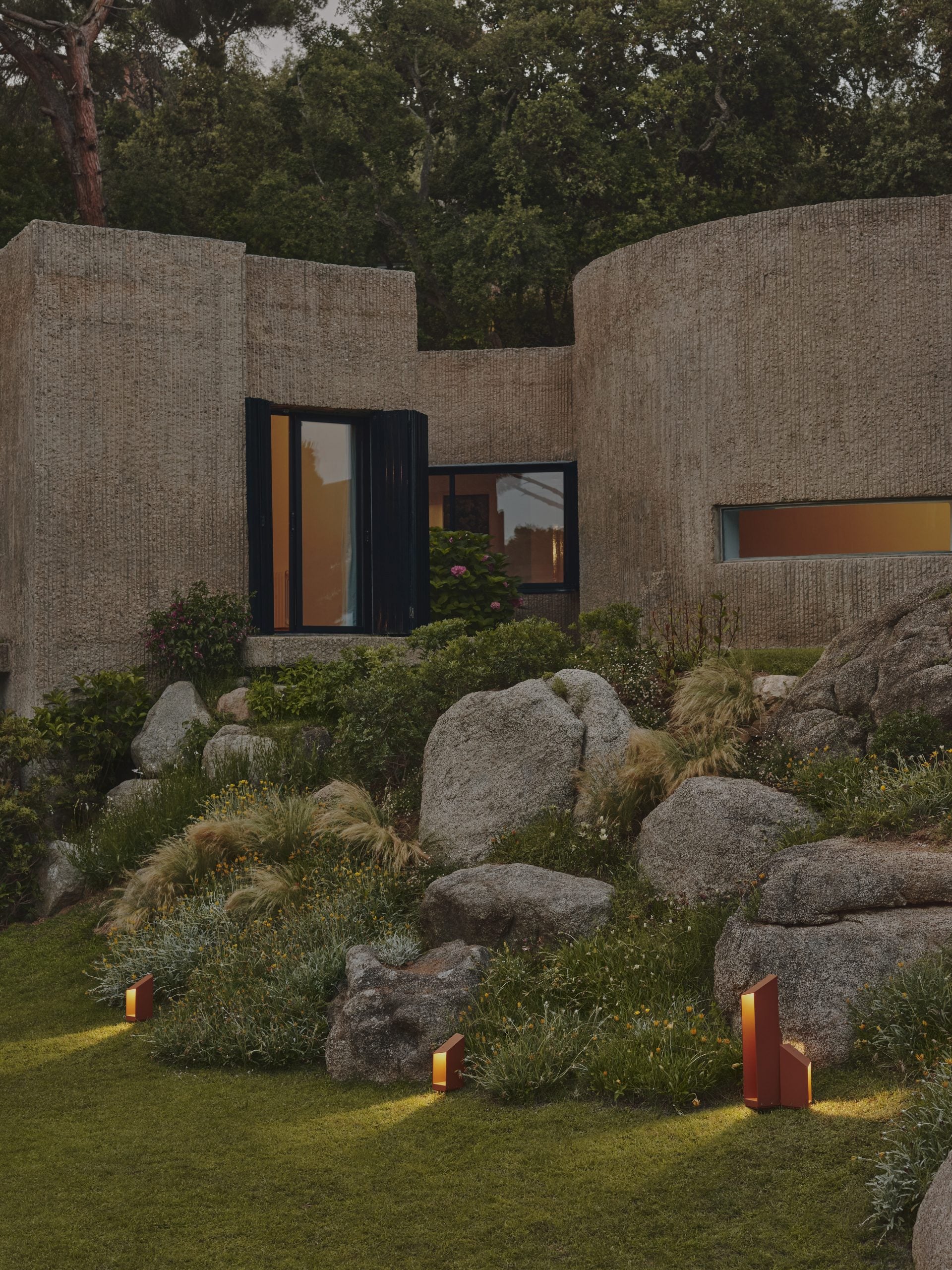 Exteriérová lampa DOMUS hnedá