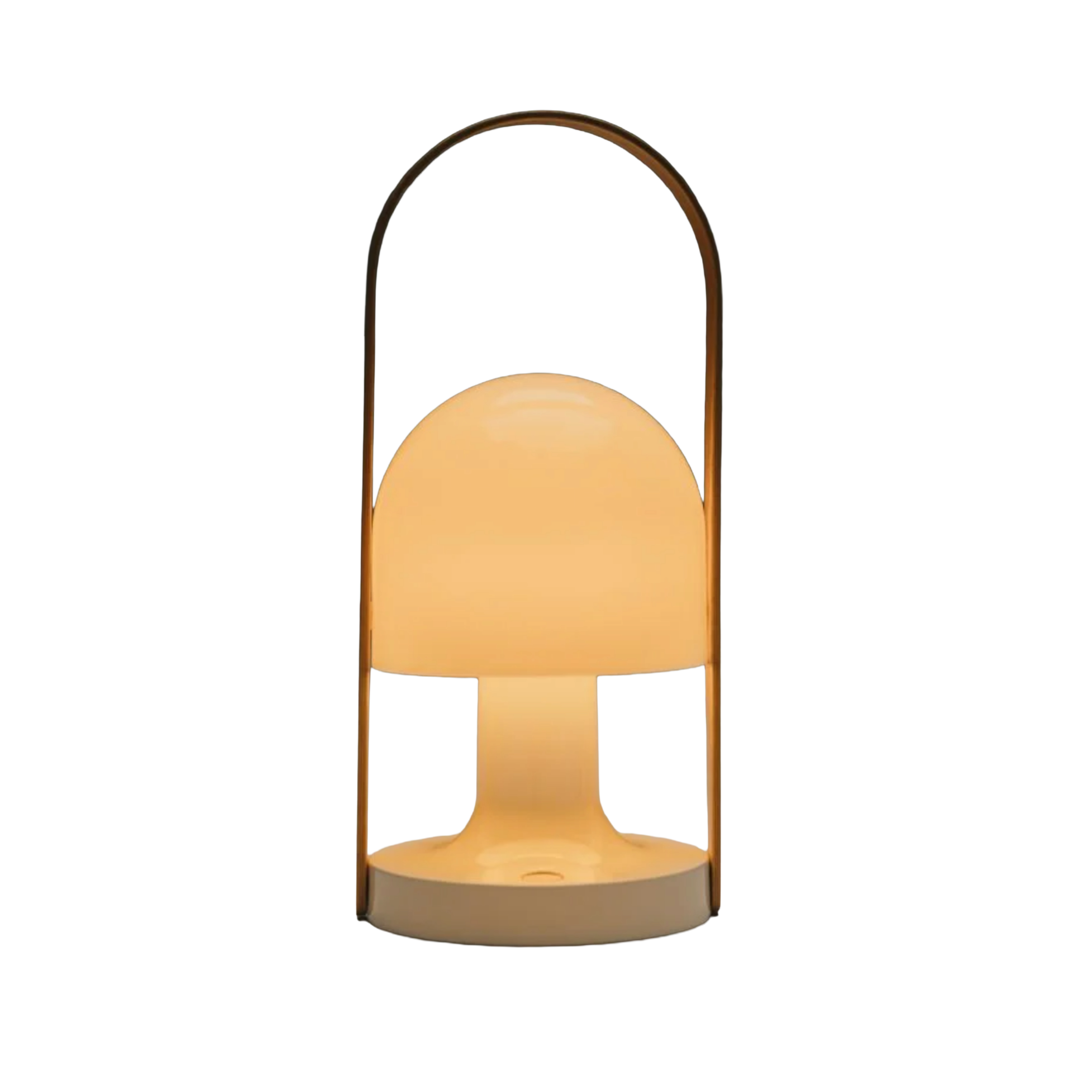 Prenosná lampa FOLLOWME biela s hnedou