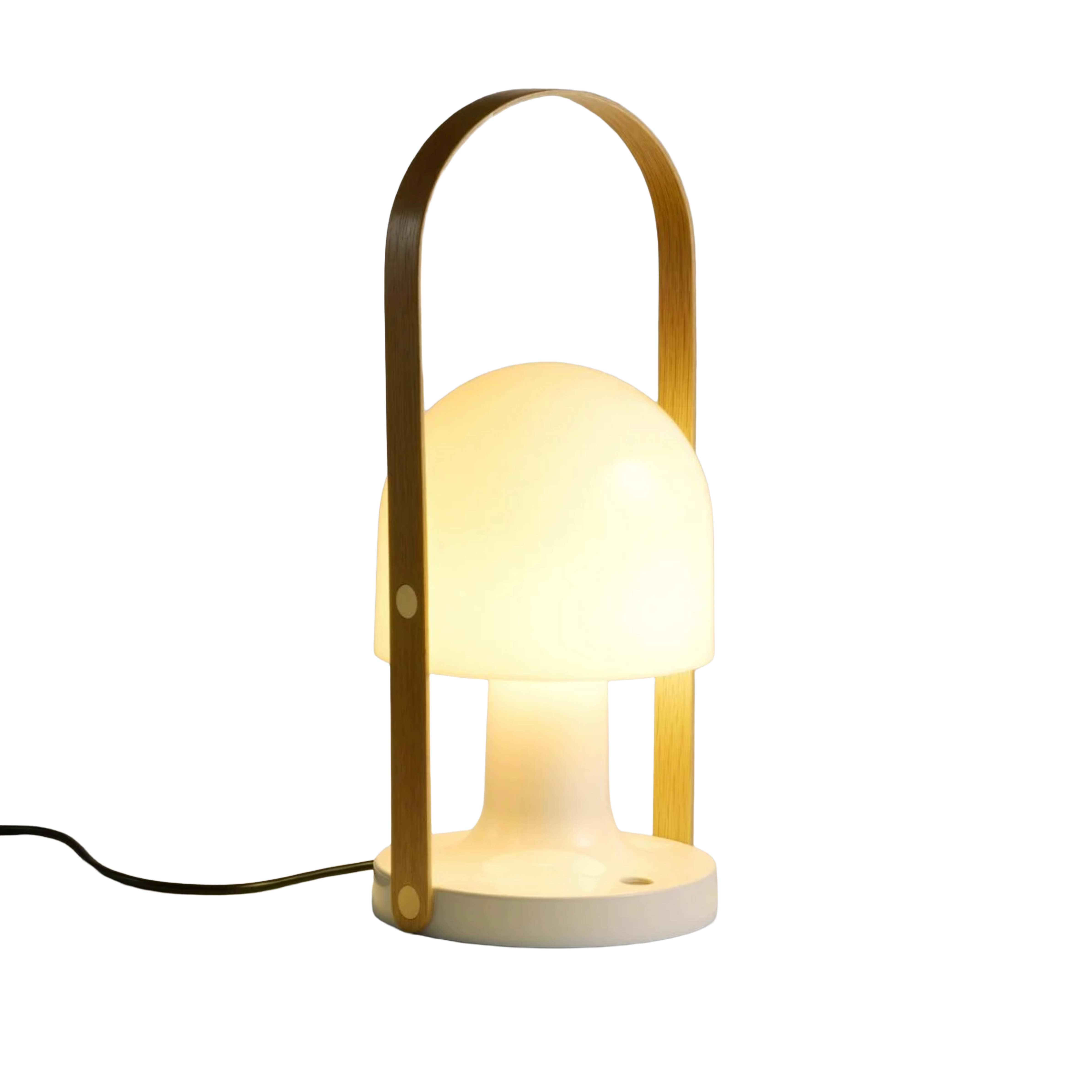 Stolná lampa FOLLOWME PLUS biela s hnedou