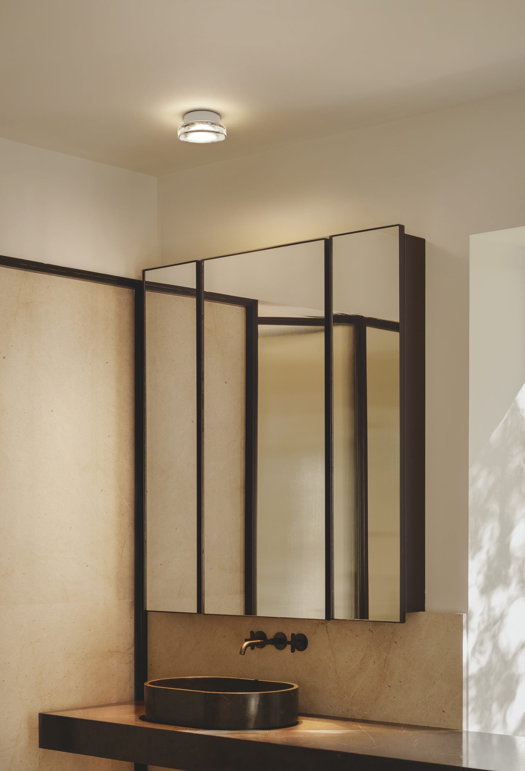 Outdoor lamp ROC black with glass