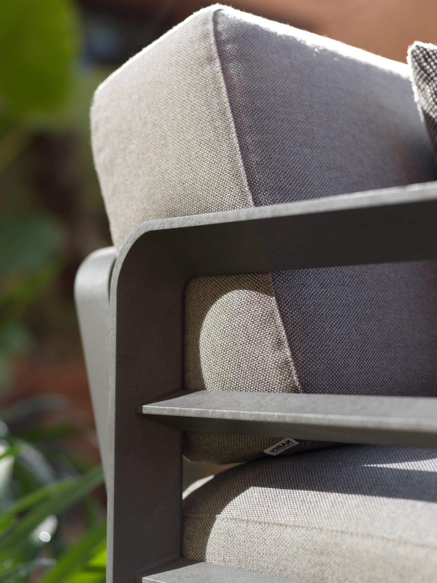 MAXIMO 5 Modular Outdoor Corner Sofa in Thyme Green with Graphite Base